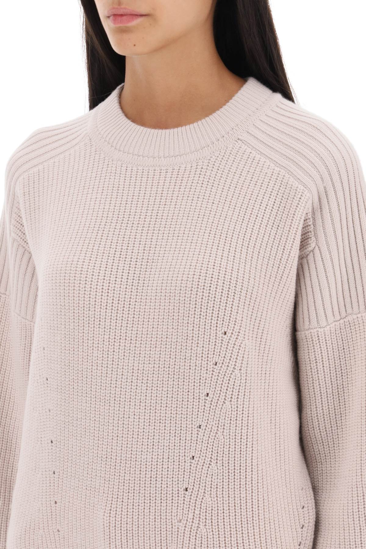 Shop Marant Etoile Blow Merino Wool Sweater In Powder