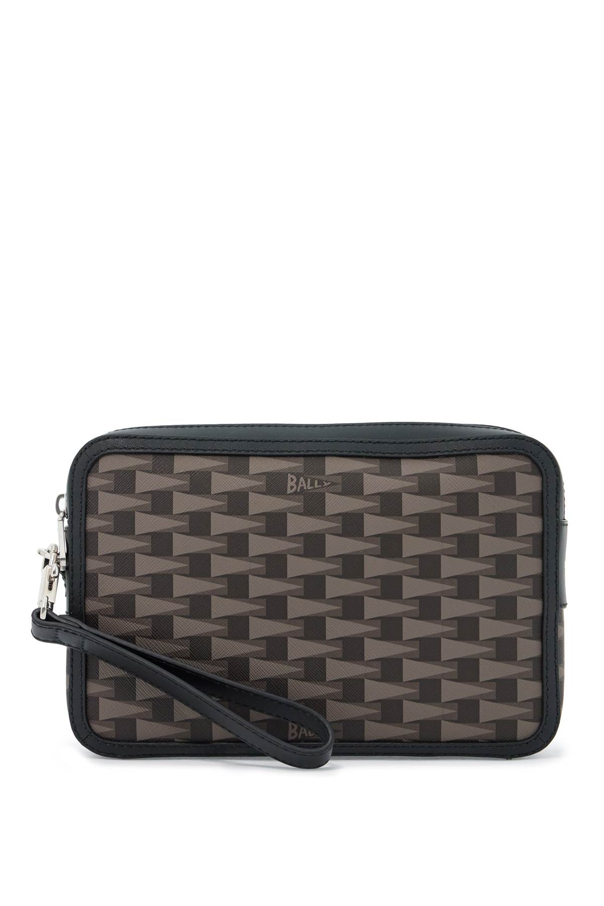 Shop Bally Pennant Pouch In Multiblack+pall (brown)