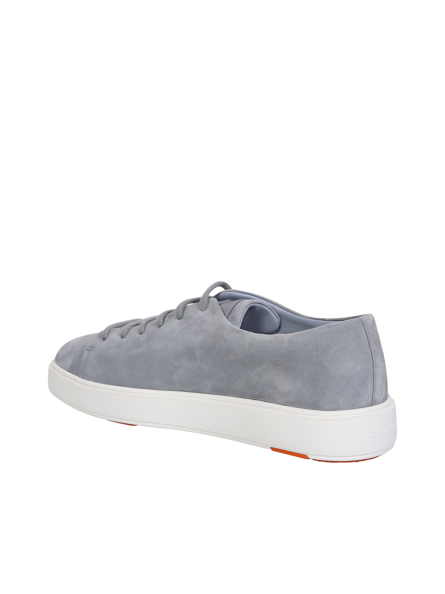 Shop Santoni Cleanic Grey Sneakers