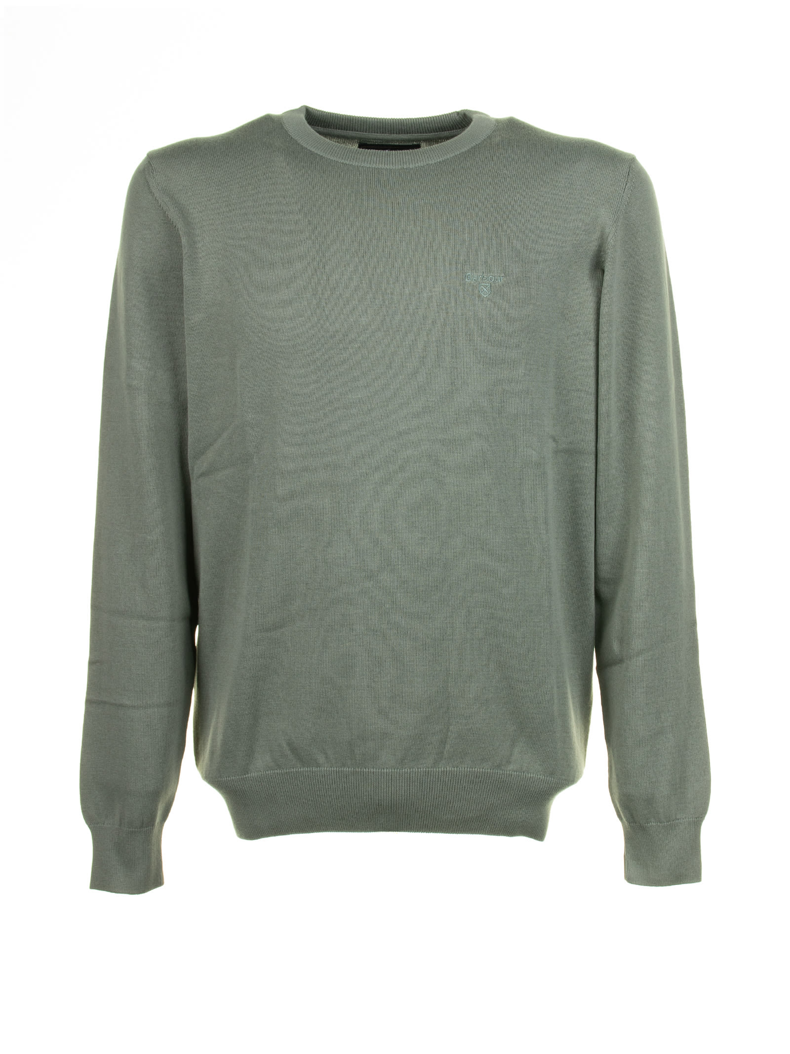 BARBOUR GREEN CREW NECK SWEATER