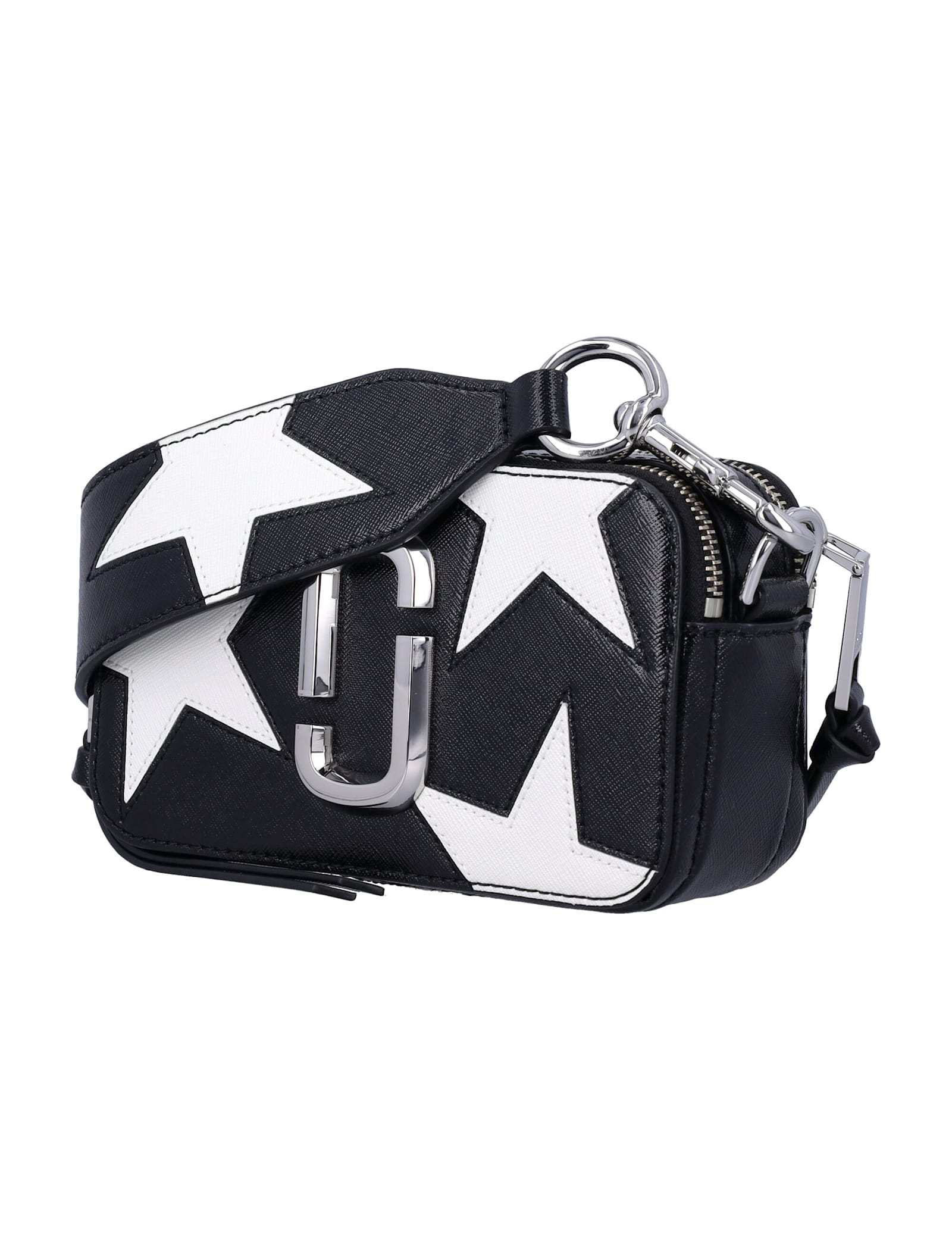 Marc Jacobs The Snapshot Star Crossbody Bag In Black Whhite