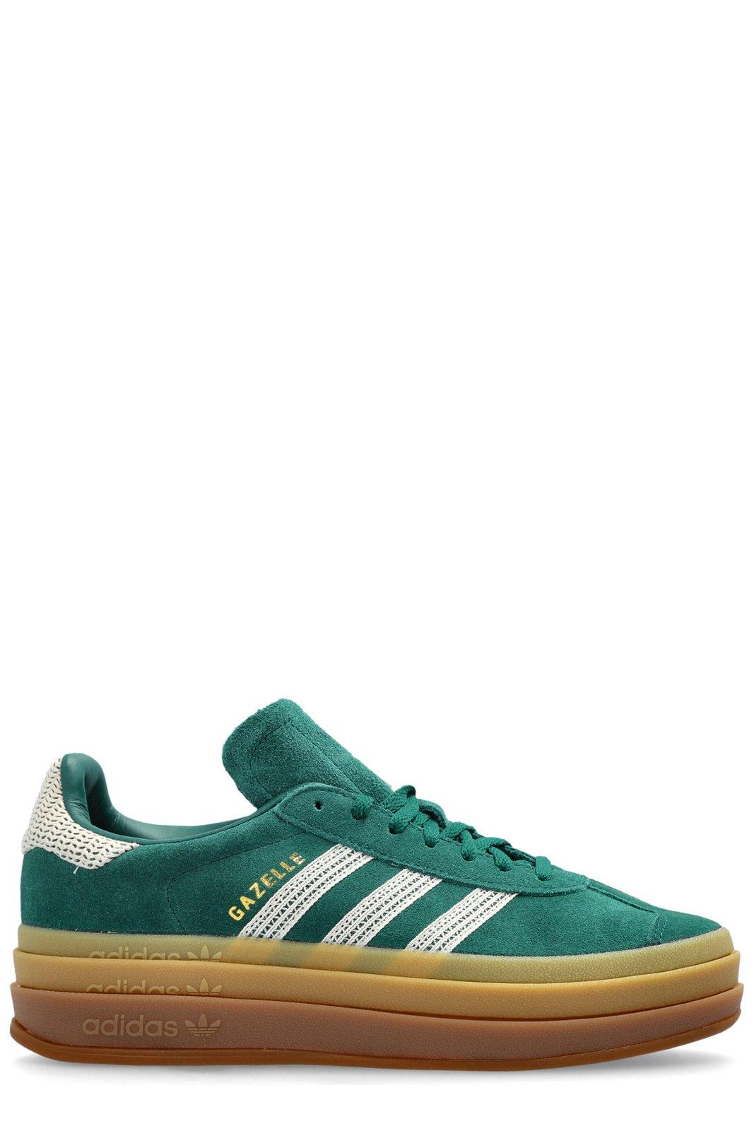 Adidas Originals Gazelle Bold Sneakers In Cgreen/wonwhi/goldmt