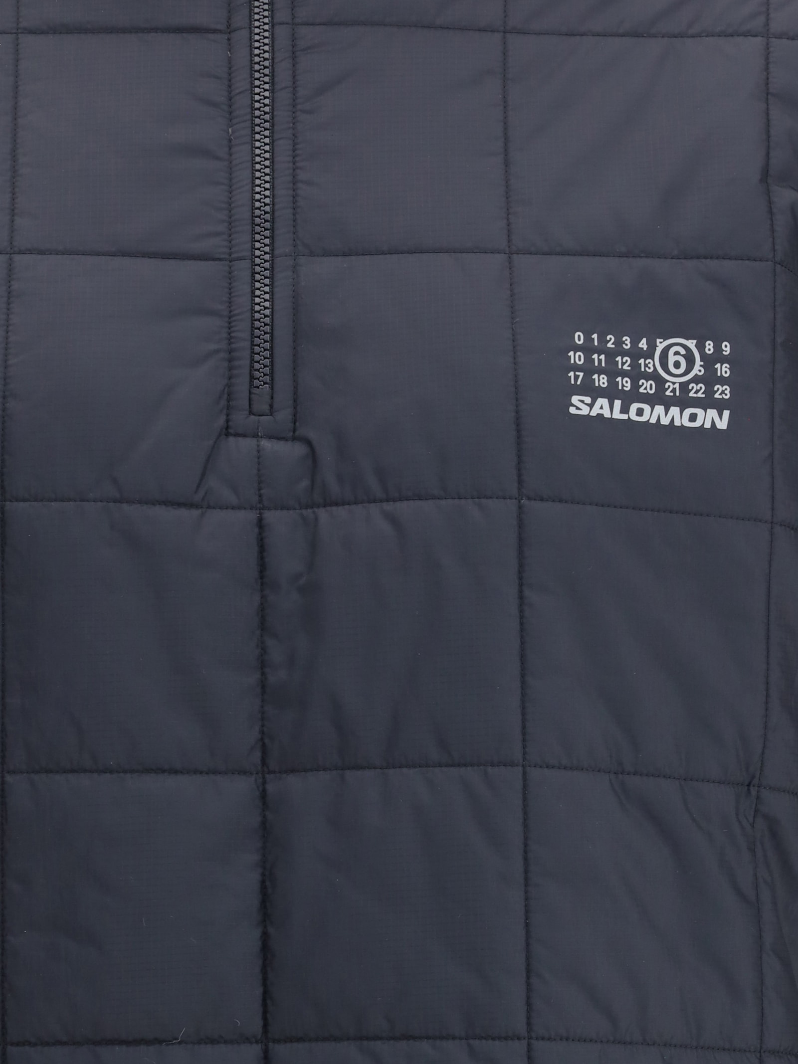 Mm6 Maison Margiela Quilted Half Zipped Jacket Salomon X Mm6 In Blue