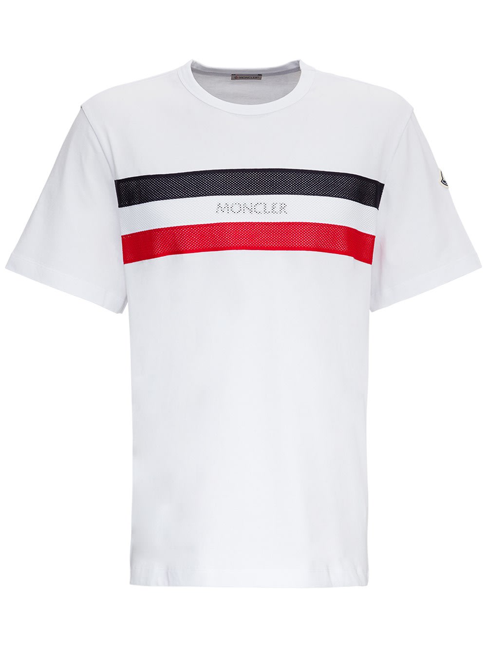 Click to view more detailed imagery on our partner's website Moncler T-shirt With Front Logo Insert In White