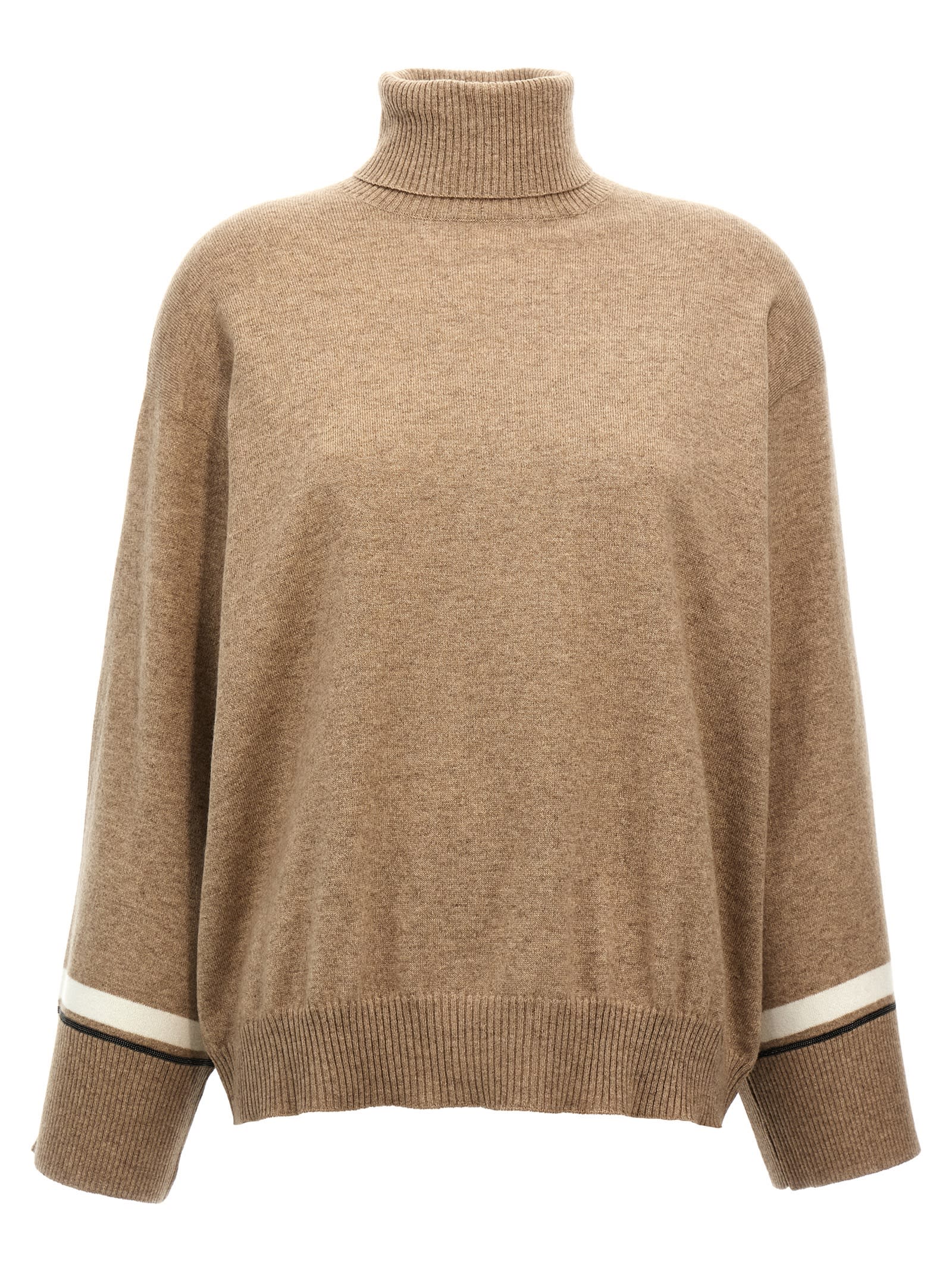 Shop Brunello Cucinelli Monile Sweater In Beige