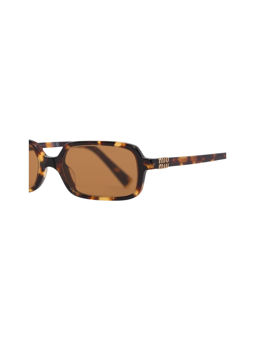 Miu Miu Rectangular-frame Tortoiseshell Acetate Sunglasses In Brown