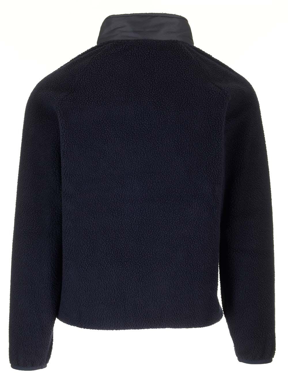 Shop Apc Half Zip Sweatshirt In Blue