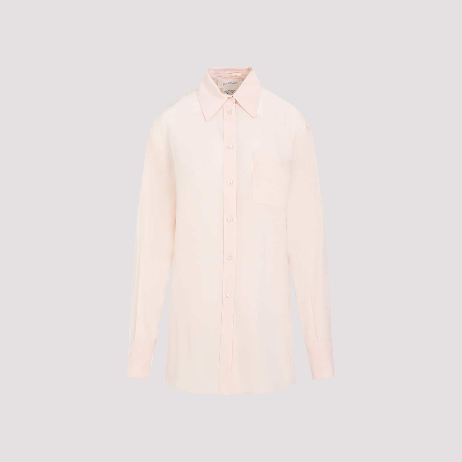 Shop Sportmax Rovigo Crepe Shirt In Cipria