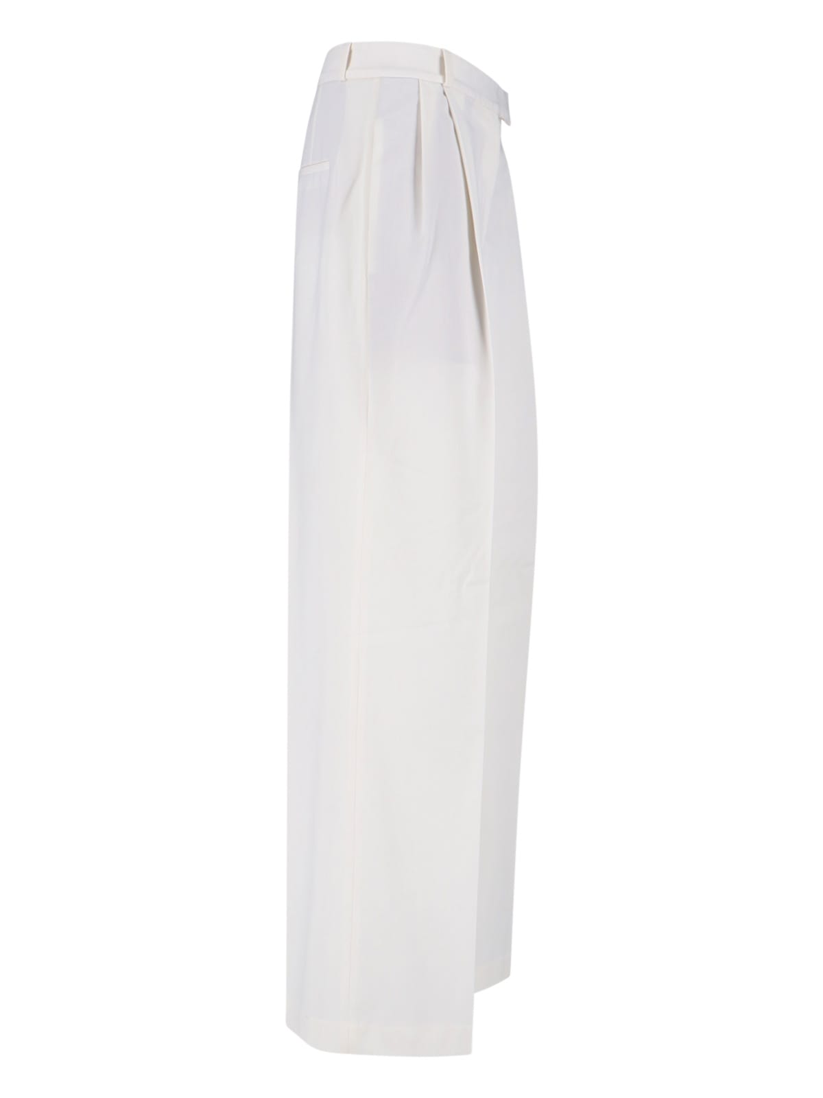 Rohe Róhe High-waisted Straight-leg Trousers With Pleated Front In White