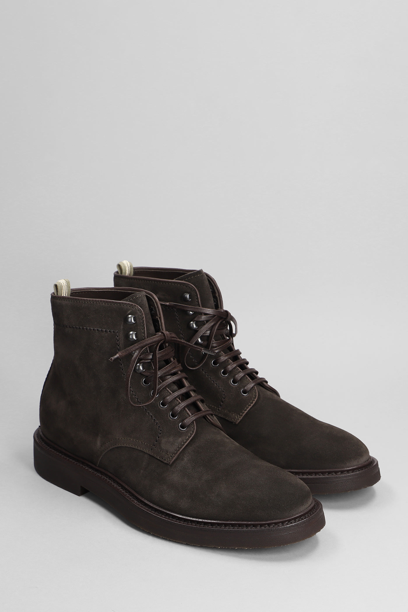 Shop Officine Creative Hopkins Flexi Ankle Boots In Brown Suede