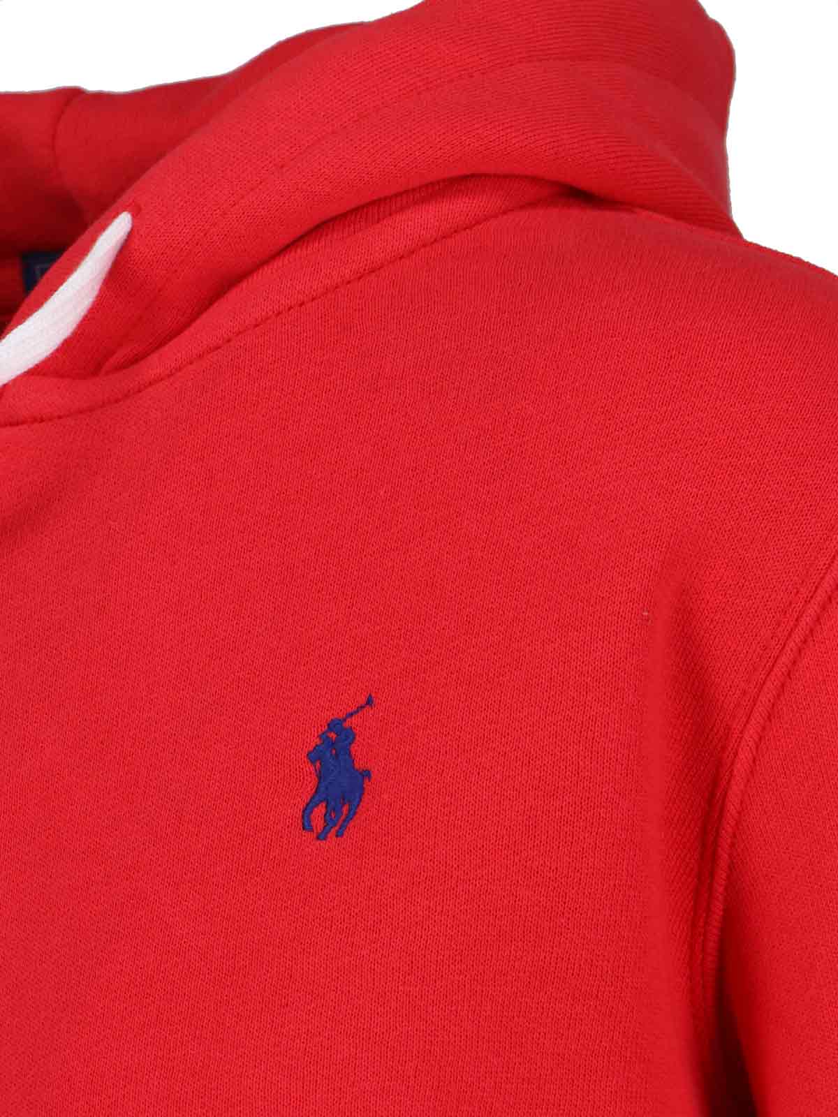 Polo Ralph Lauren Logo Zip Sweatshirt In Red