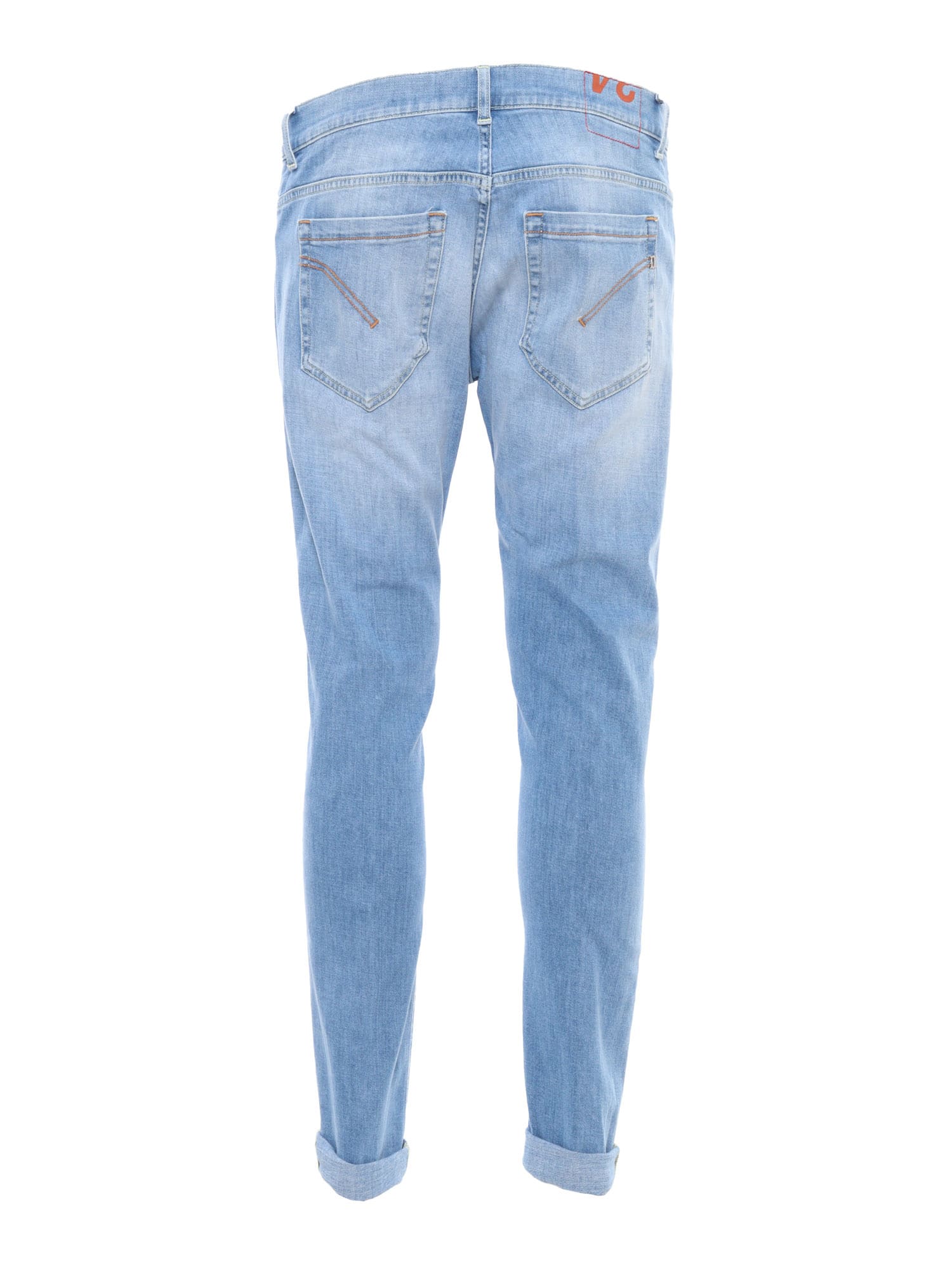 Shop Dondup Washed Effect Light Blue Jeans