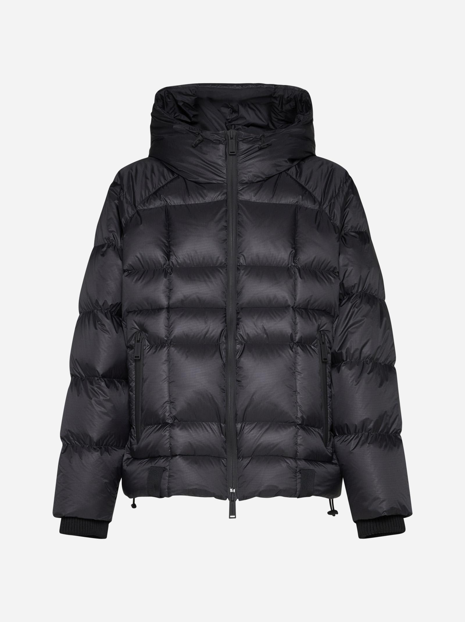 Shop Dsquared2 Kaban Quilted Nylon Puffer Jacket In Nero