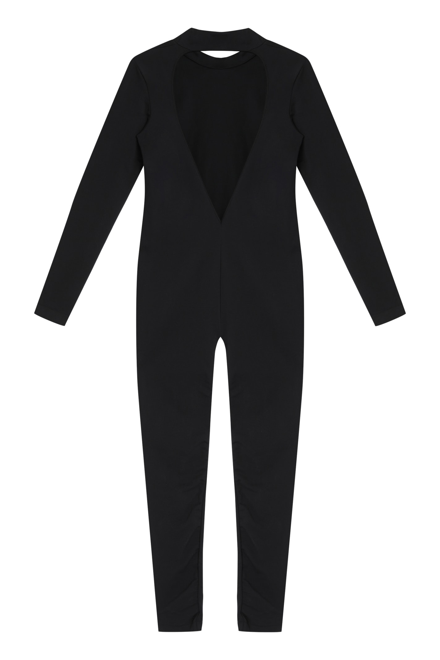 Shop Sergio Rossi X Wolford - Turtle Neck Jumpsuit In Black