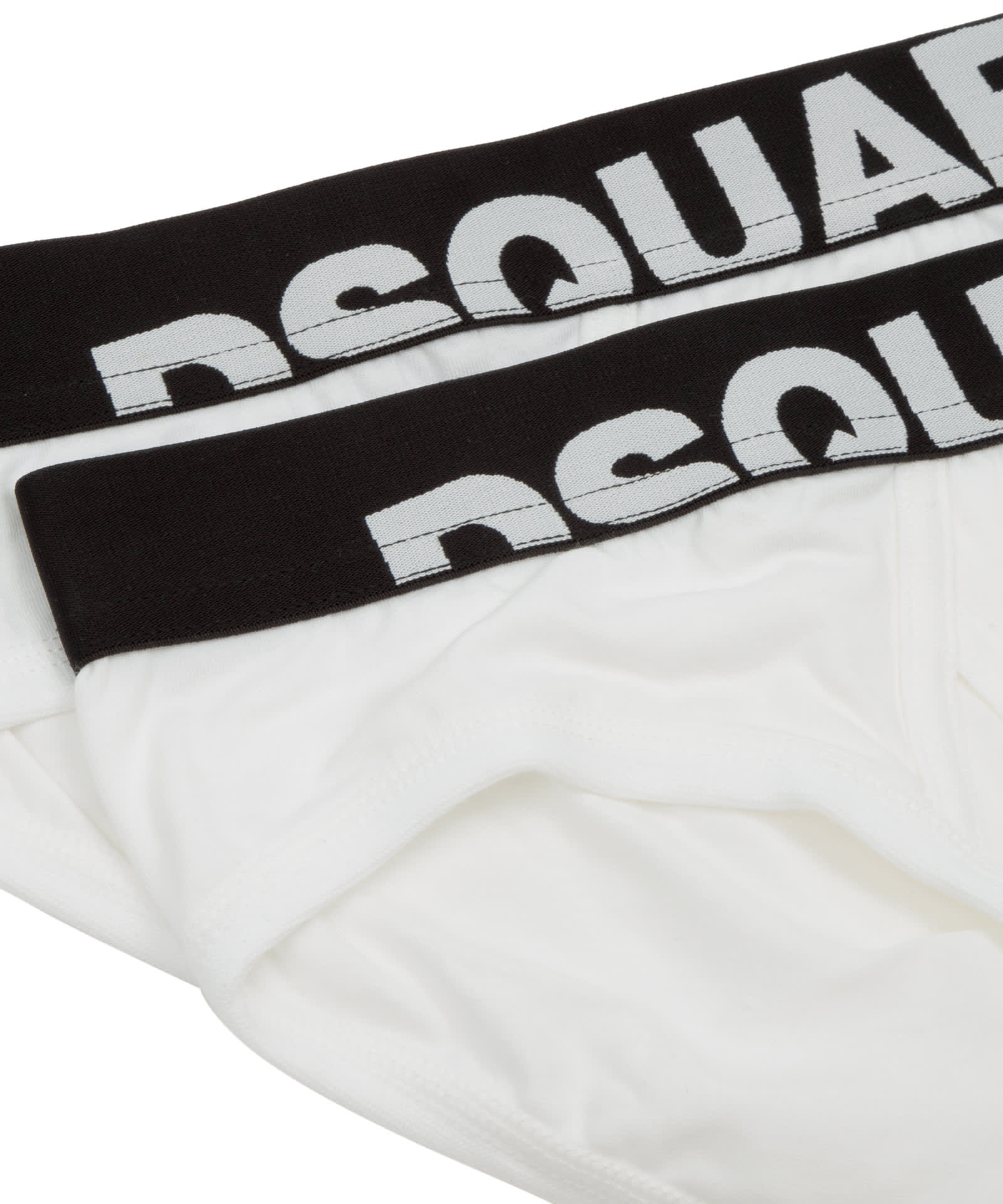 Dsquared2 Logo-waistband Pack Of Two Boxer Shorts In White