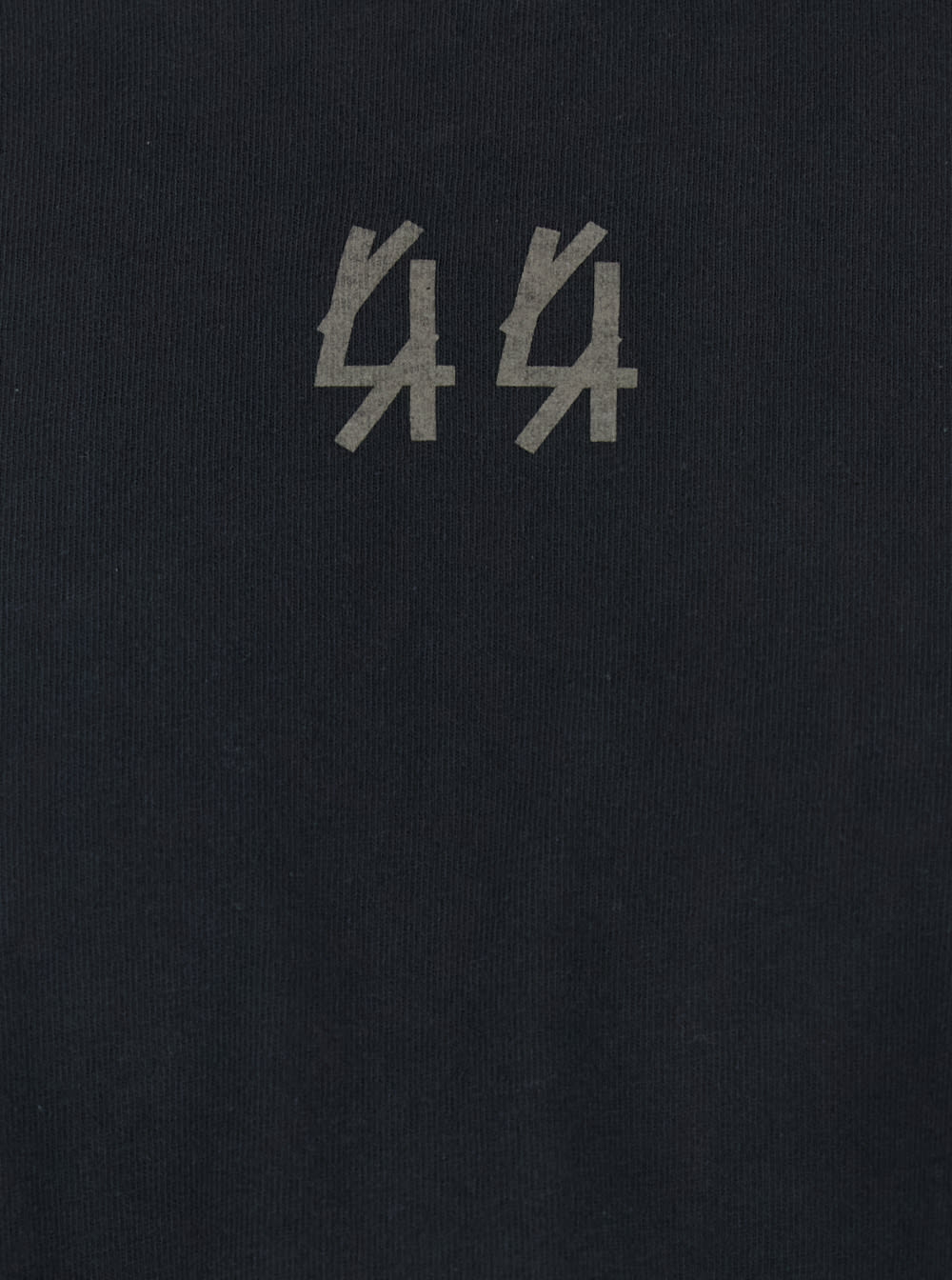 44 Label Group Black Crewneck T-shirt With Logo On The Front And Maxi Logo On The Rear In Cotton Man In Black