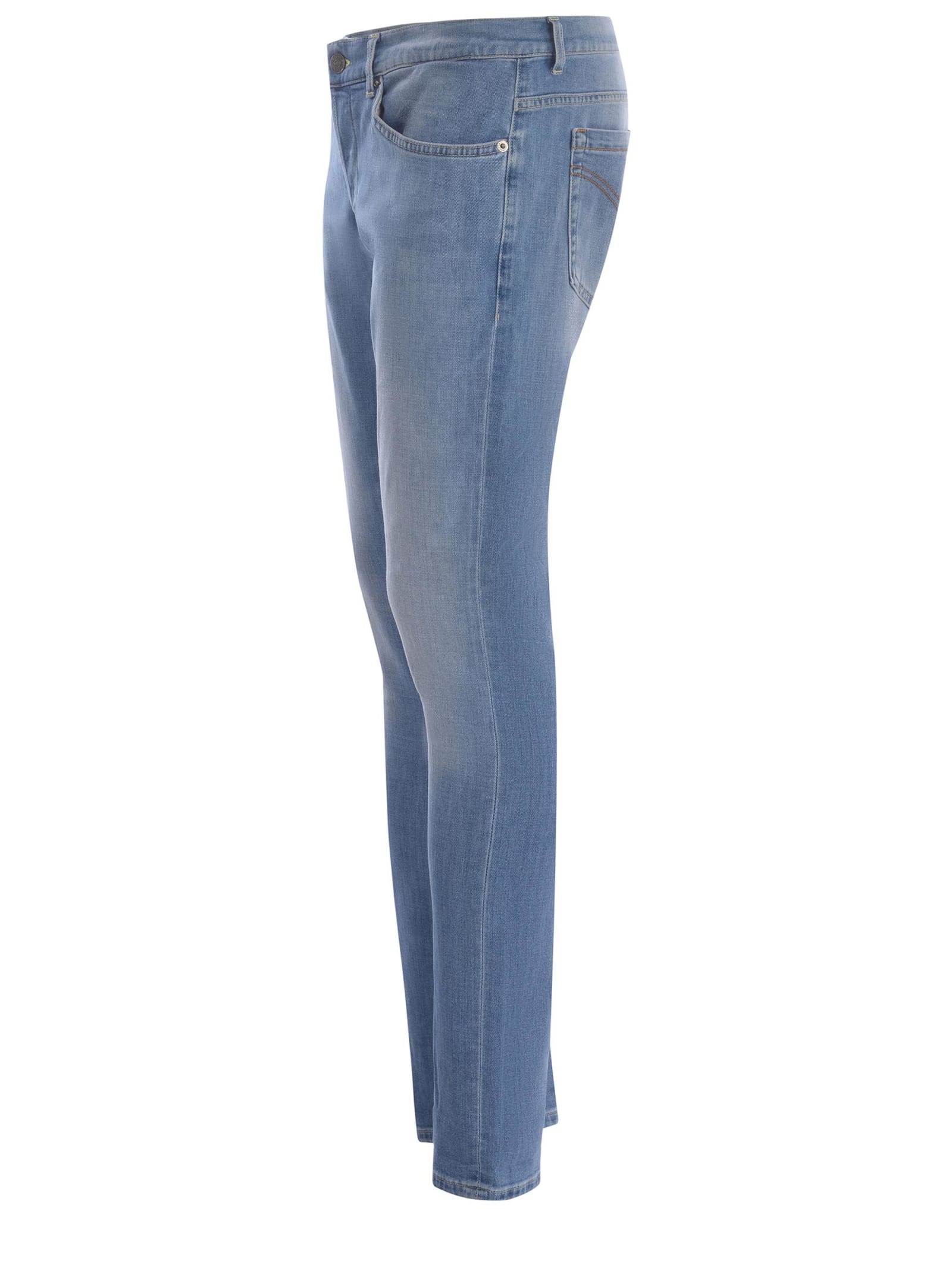 Shop Dondup Jeans  George Made Of Stretch Denim In Denim Azzurro Chiaro