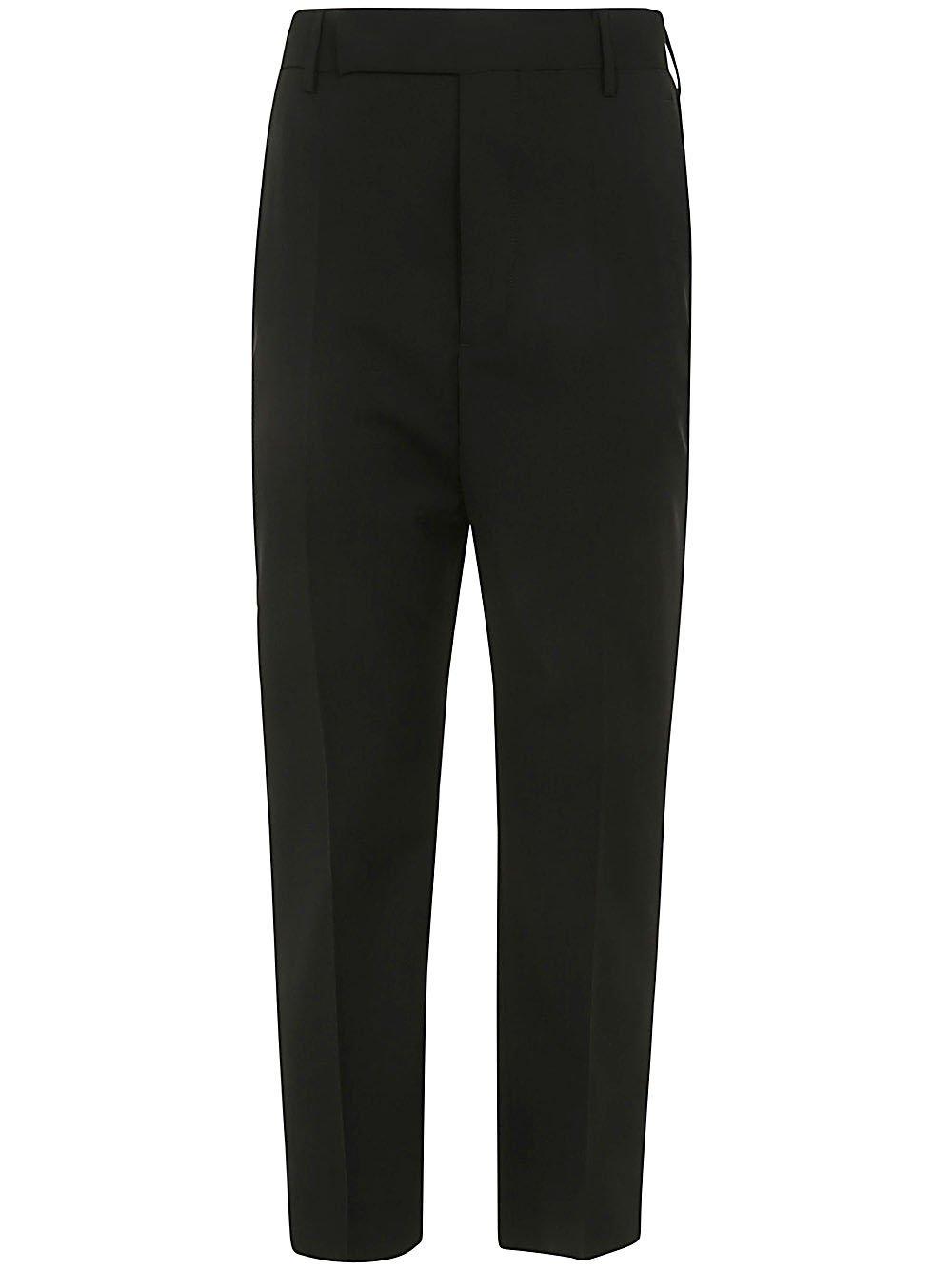 Rick Owens Straight-leg Cropped Tailored Pants In Black