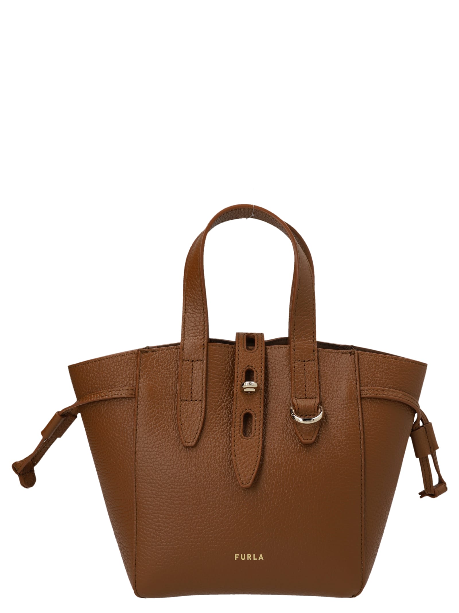 Shop Furla Net Handbag In Leather