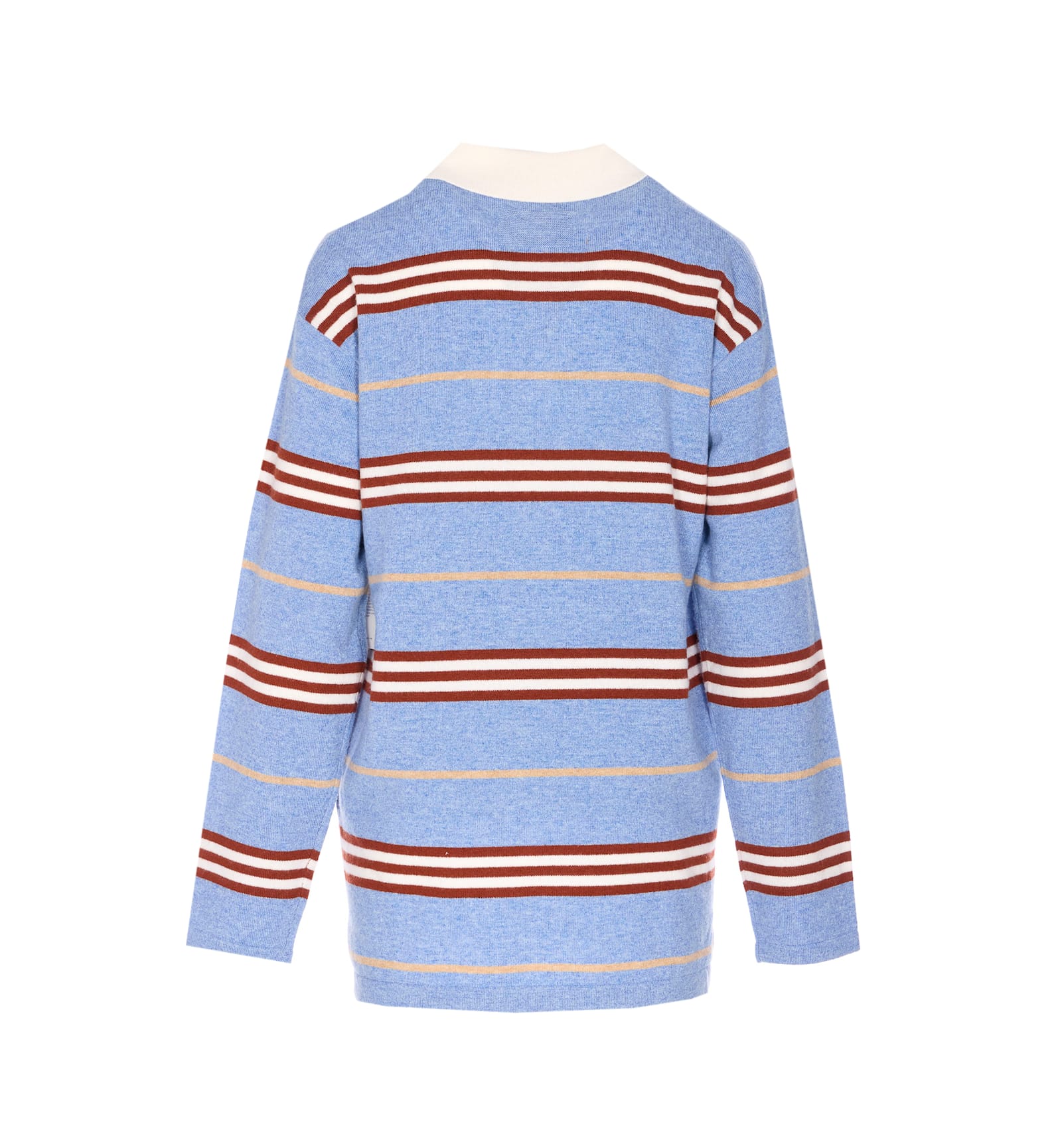 Guest In Residence Women Cashmere Striped Polo Shirt In Blue