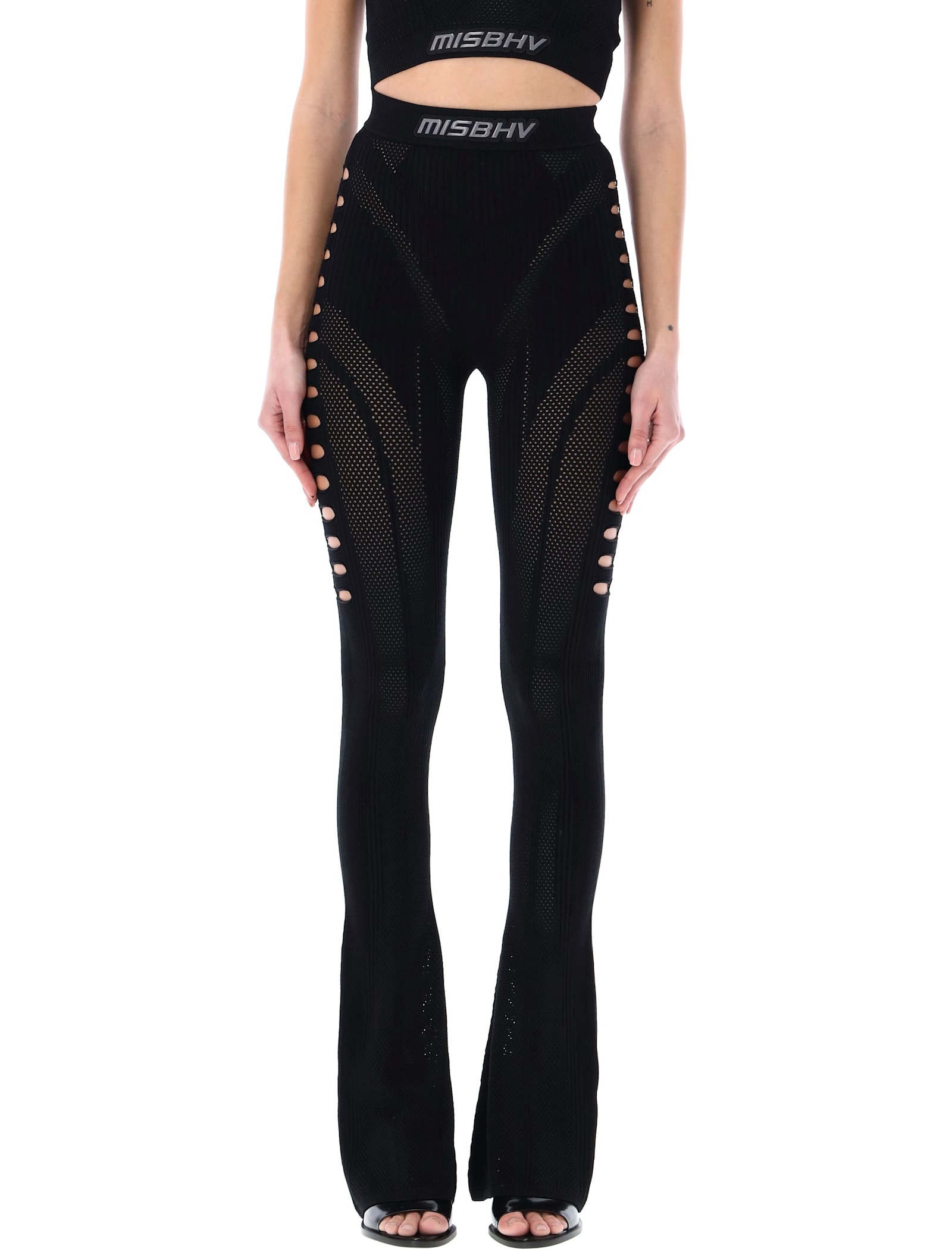 Shop Misbhv Future Sports Mesh Trousers In Black