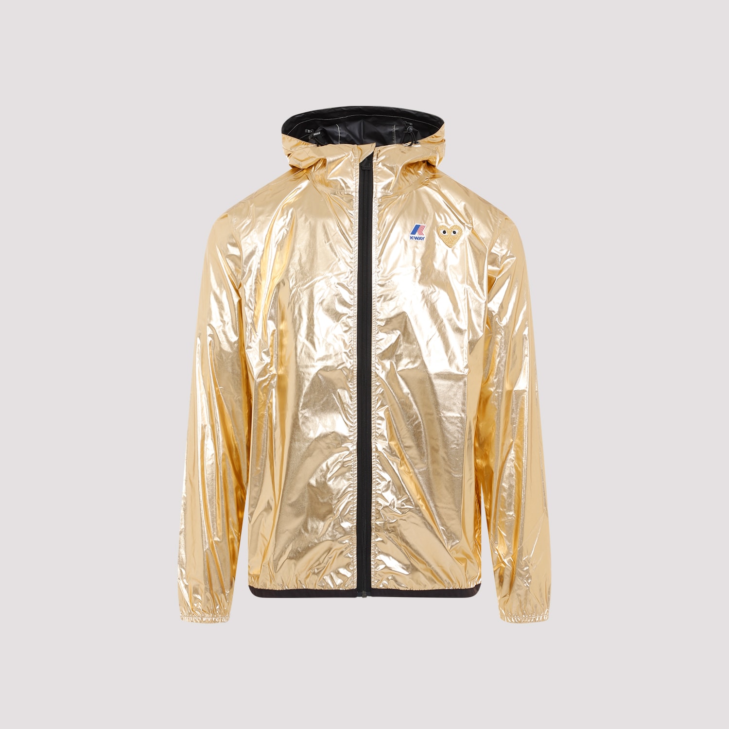 Shop Comme Des Garçons Play Nylon Jacket In Gold