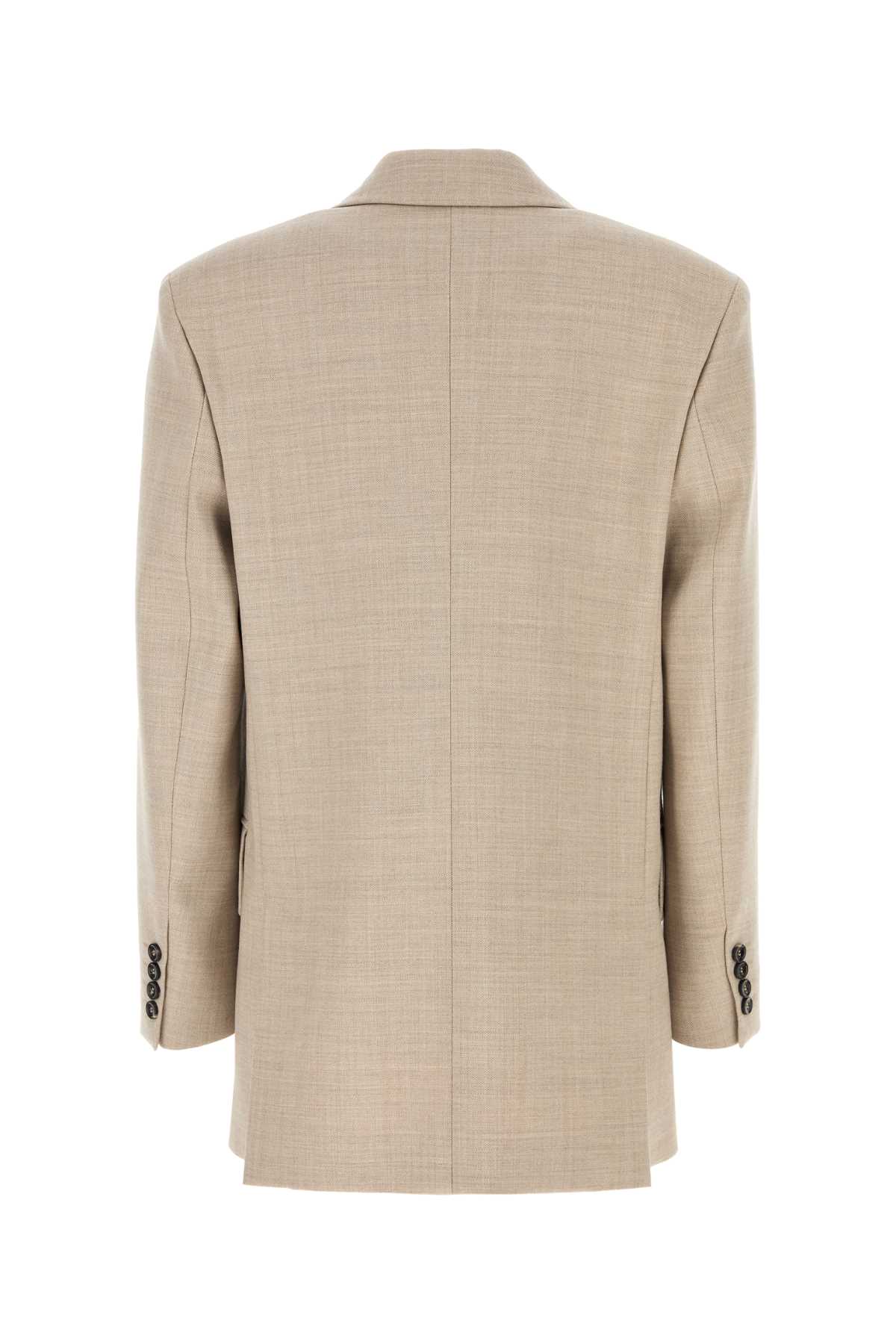 Shop Max Mara Cappuccino Gabardine Rosi Blazer In Beige