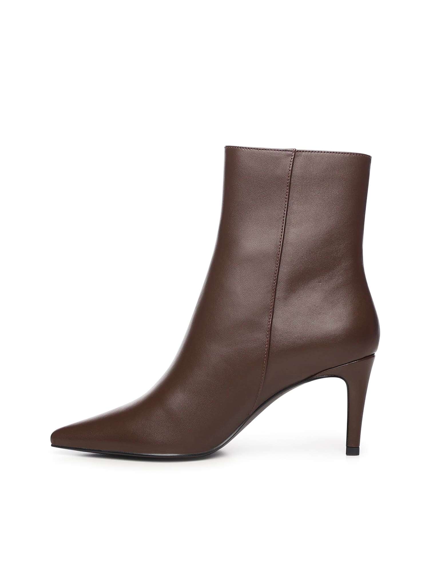 Coccinelle C-me Smooth Leather Ankle Boots In Brown