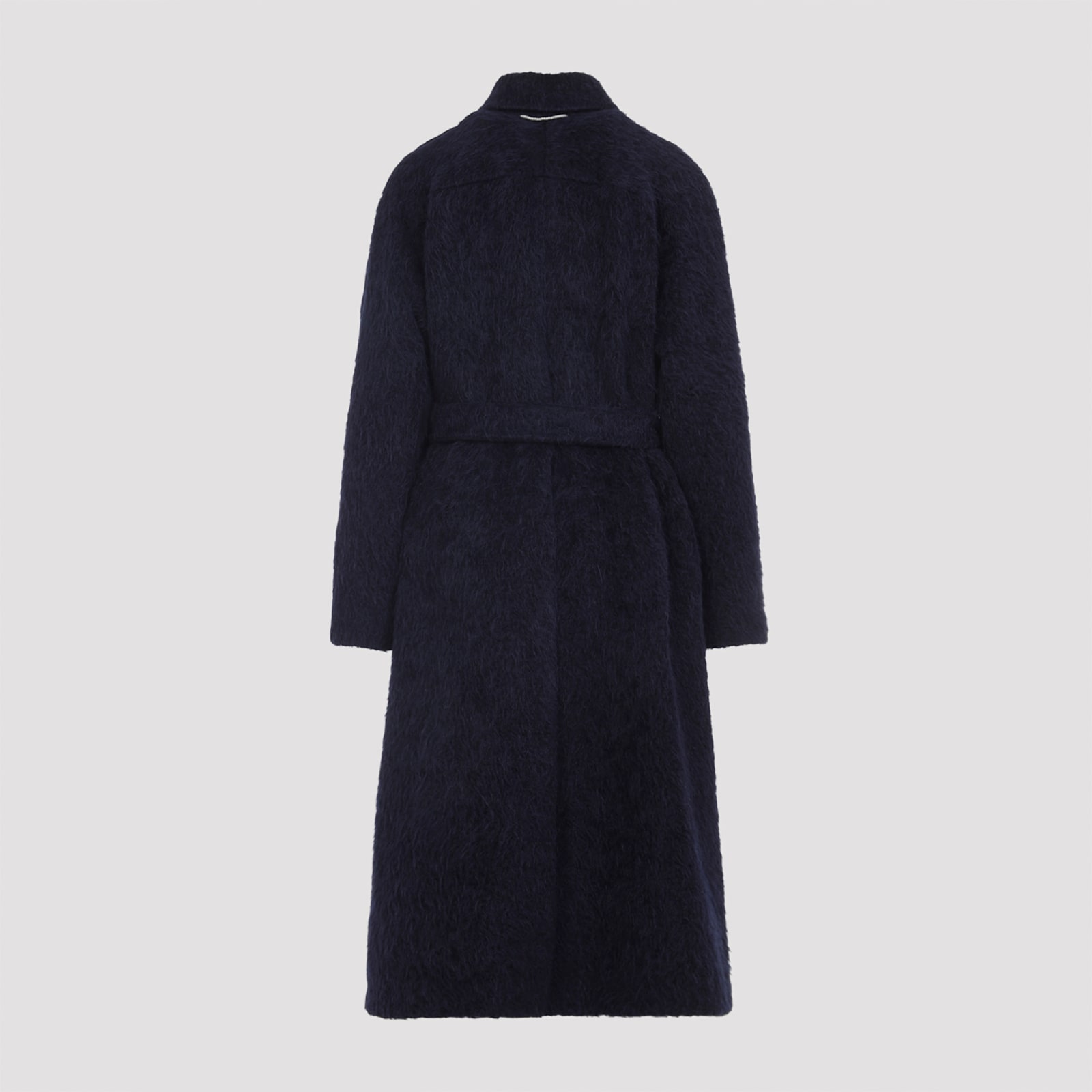 Carven Long Belted Coat Women In Black