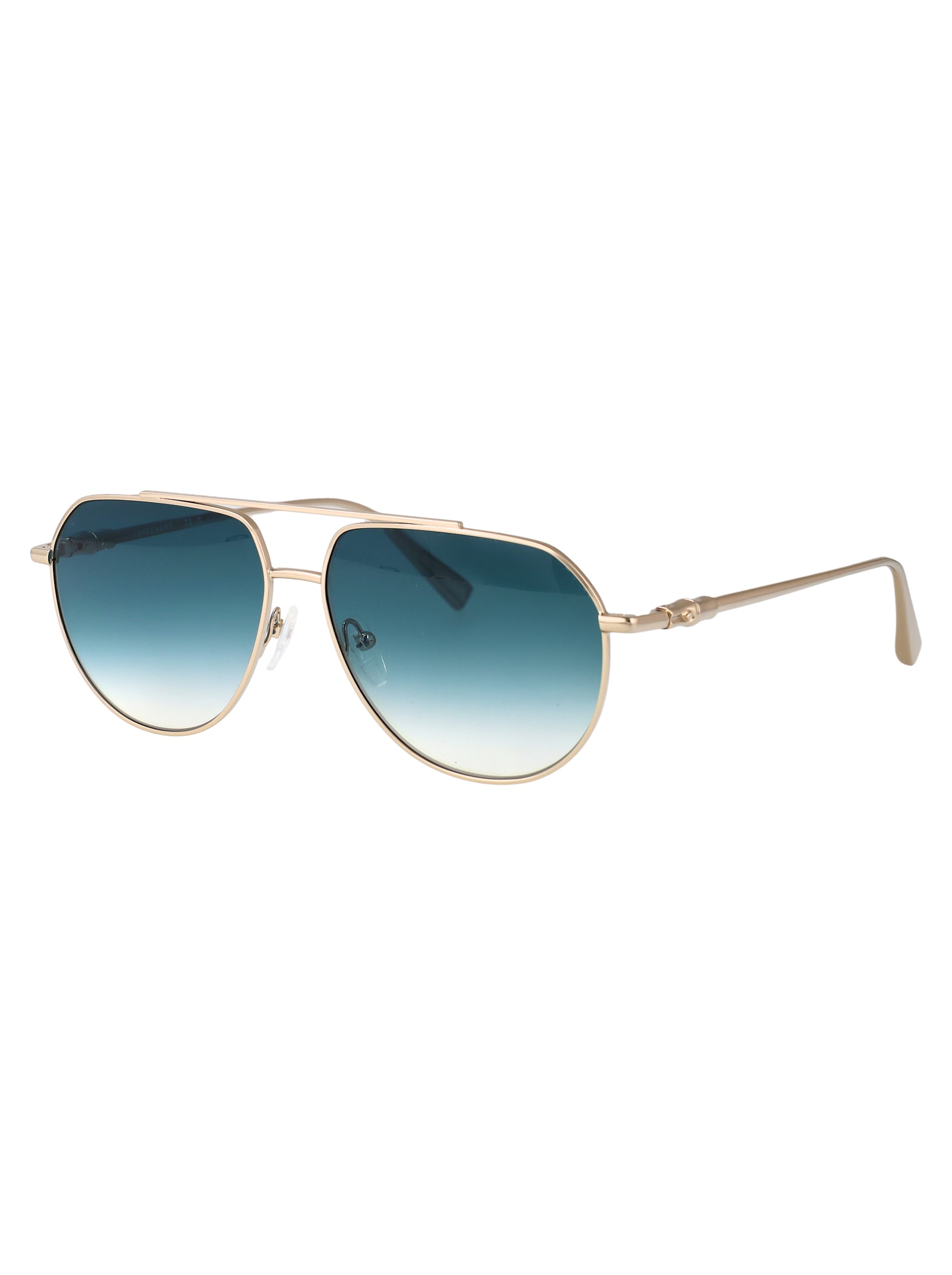 Longchamp Metal-frame Gradient Sunglasses In Gold