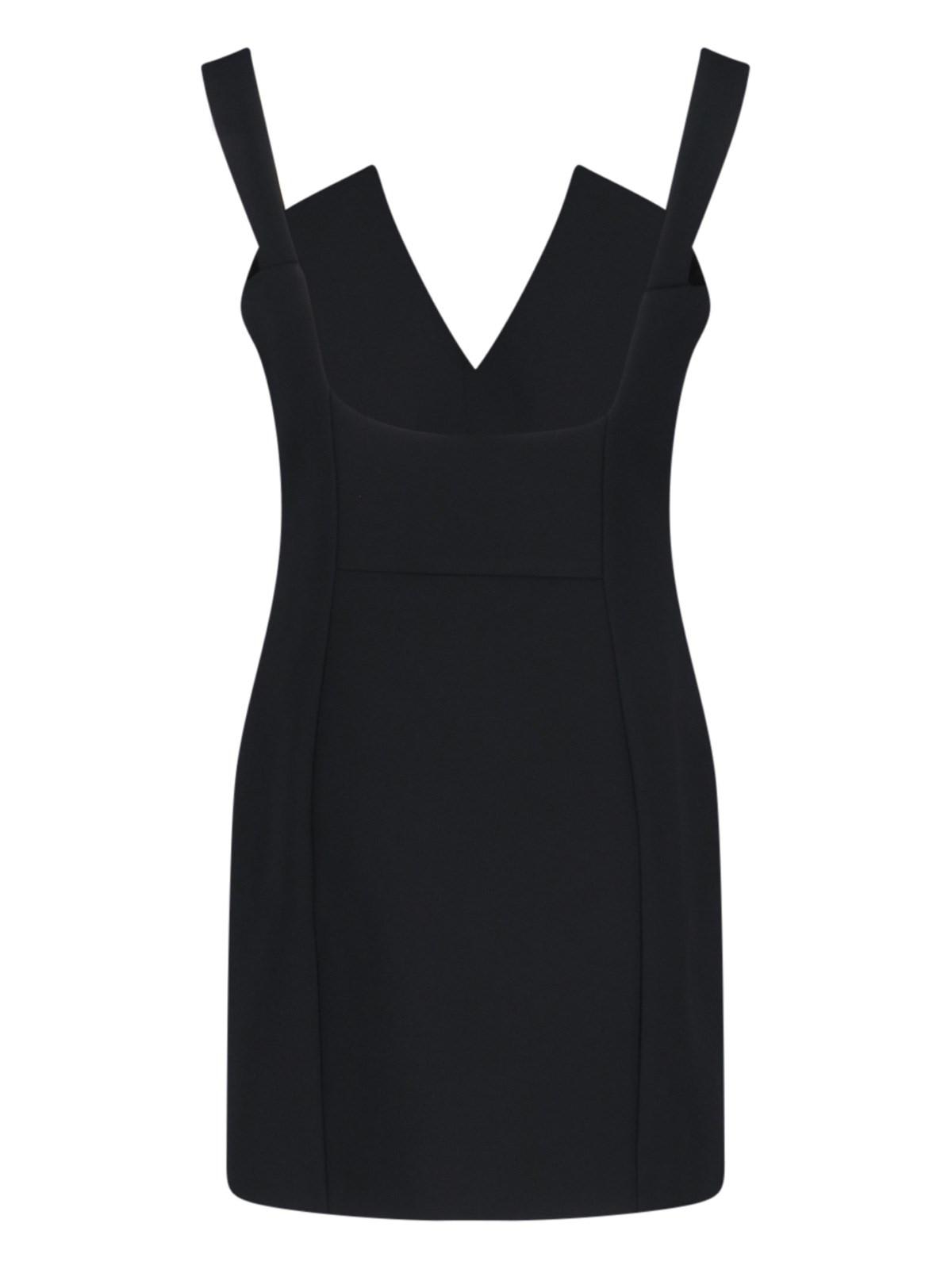 Shop Givenchy V-neck Mini Dress In Black