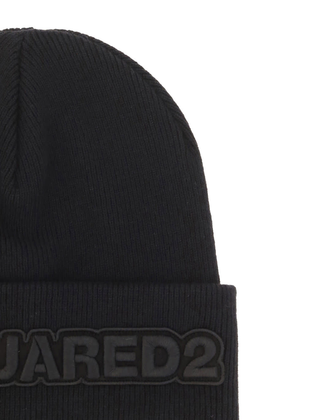 Dsquared2 Knit Folded Cuff Wool Beanie In M084