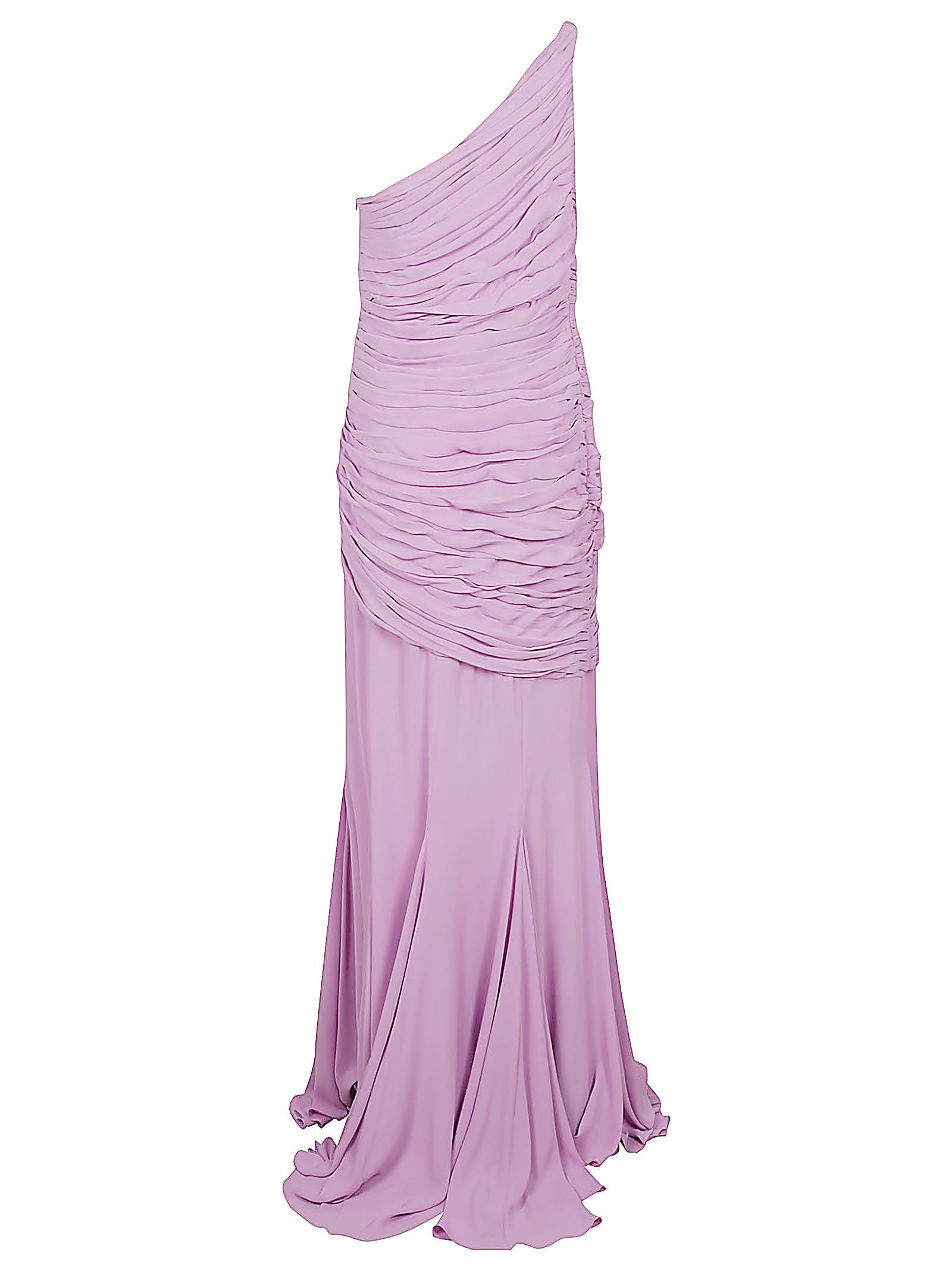 Shop Giuseppe Di Morabito Single-shoulder Sleeveless Dress In Light Lilac