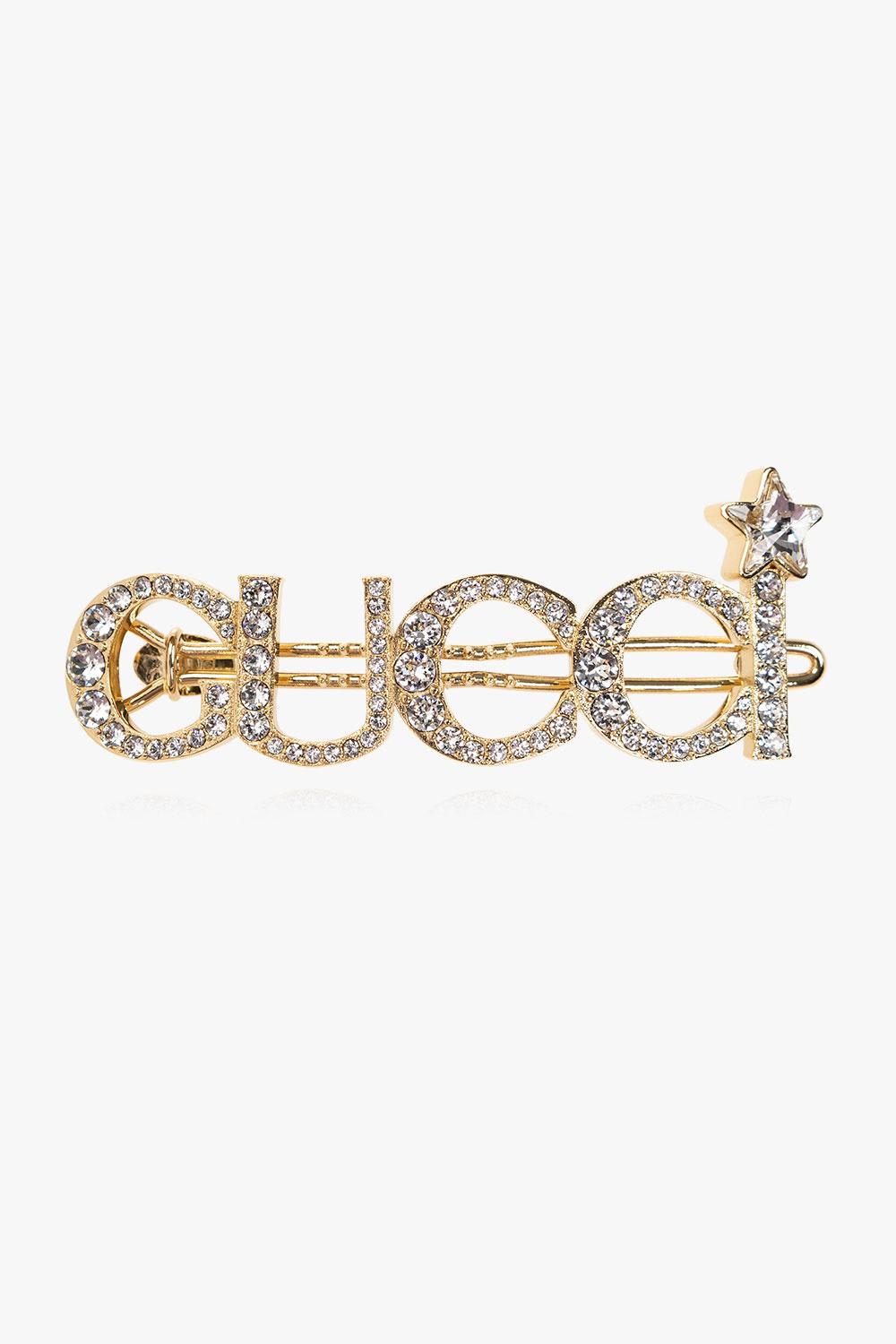 GUCCI HAIR SLIDE WITH LOGO