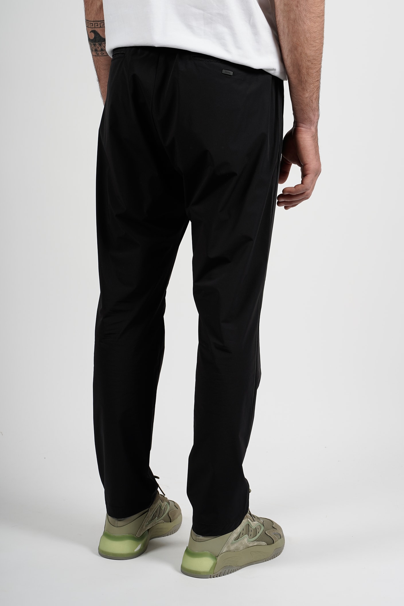 Shop Herno Nylon Maestro Laminar Trousers In Black