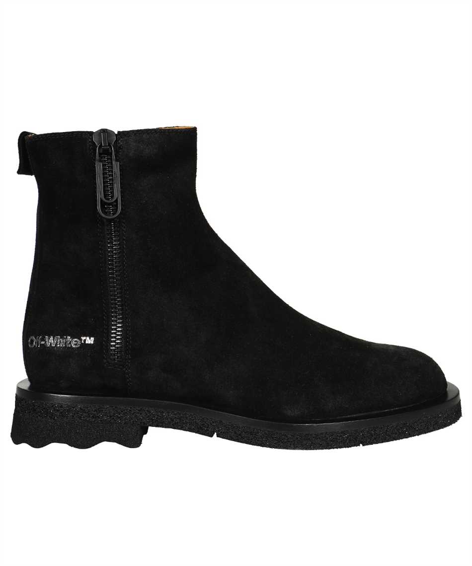Off-white Spongesole Suede Ankle Boots In Black