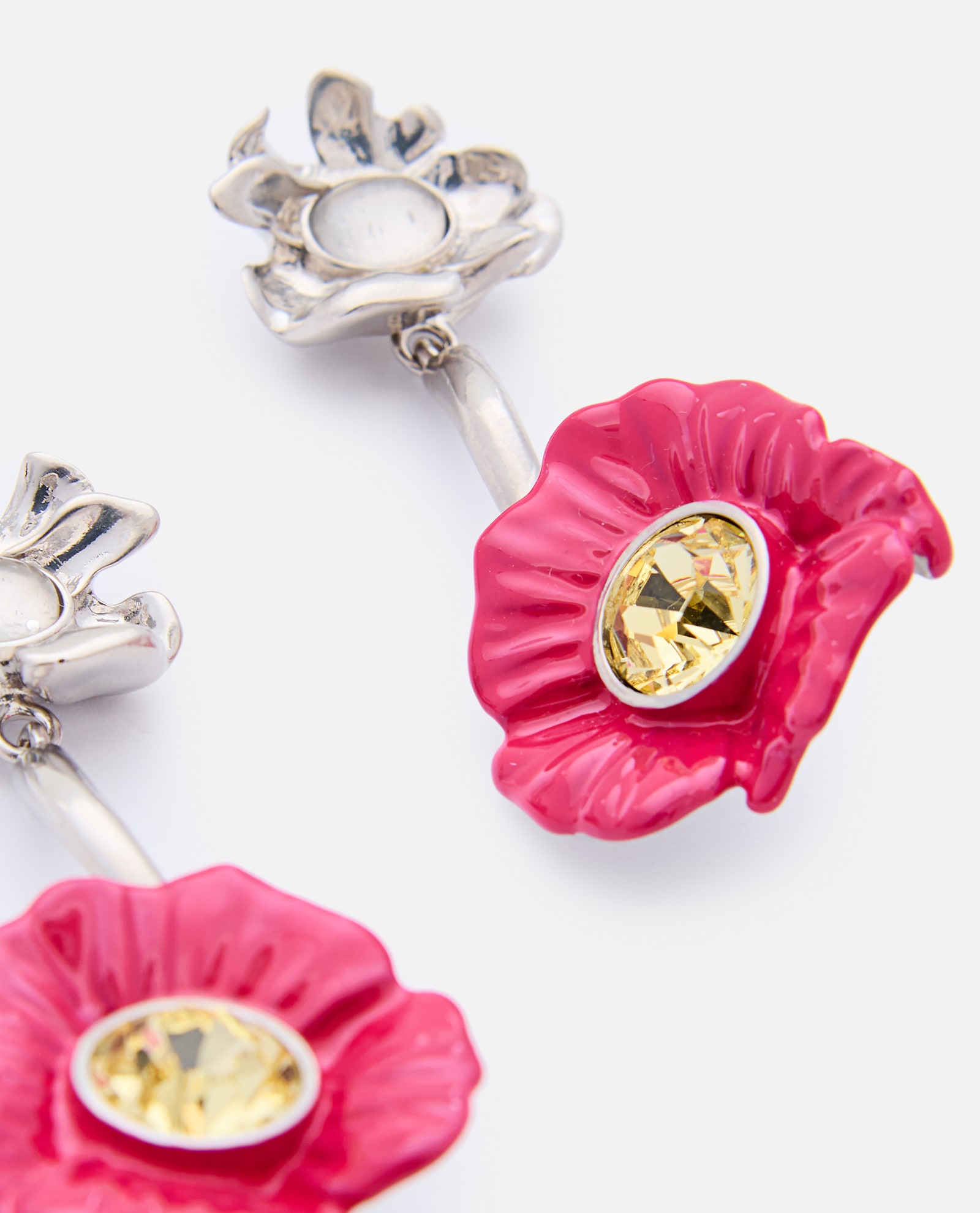Marni Multicolor Floral Earrings In Multicolour