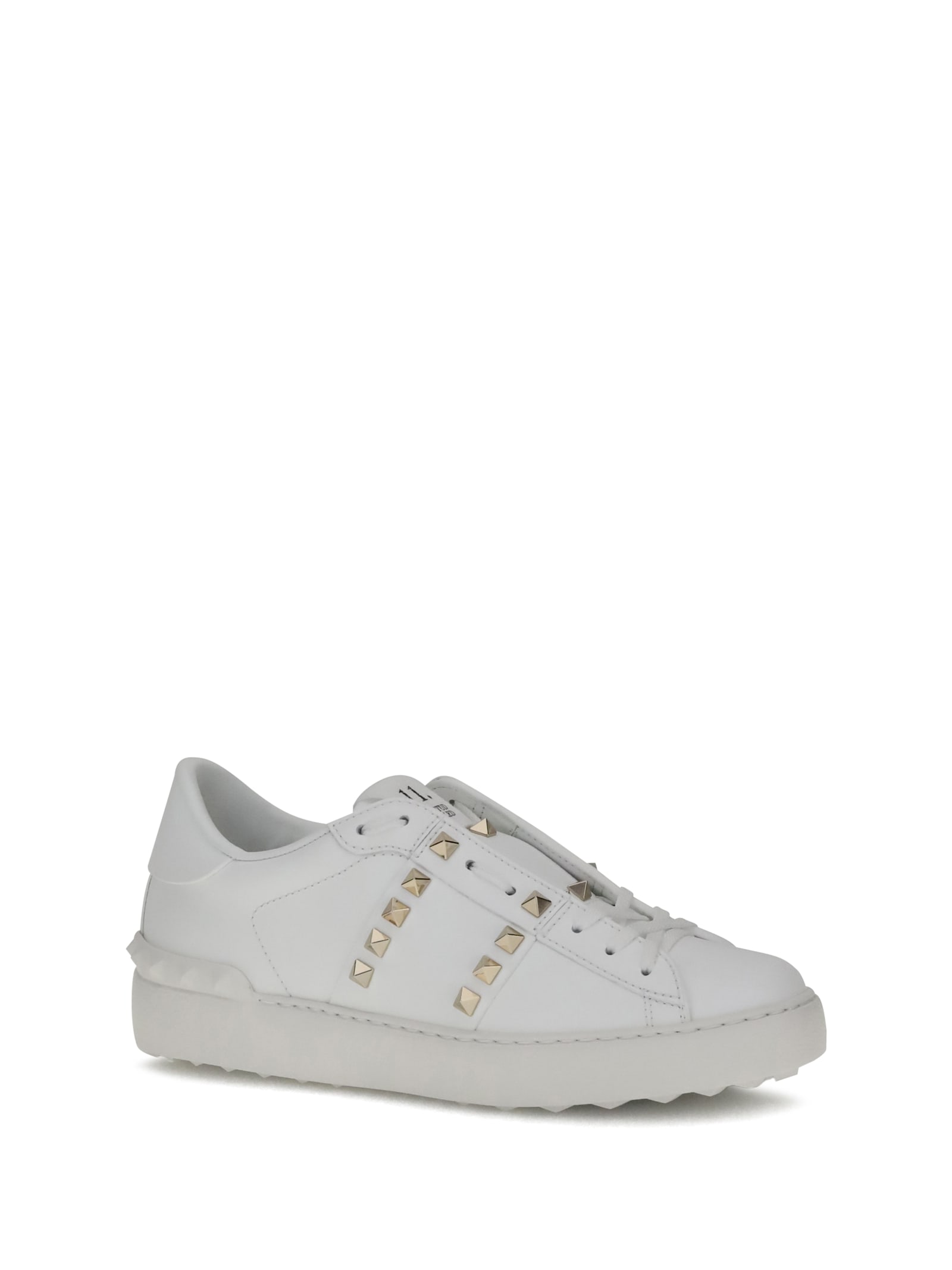 Valentino White Rockstud Untitled Sneakers