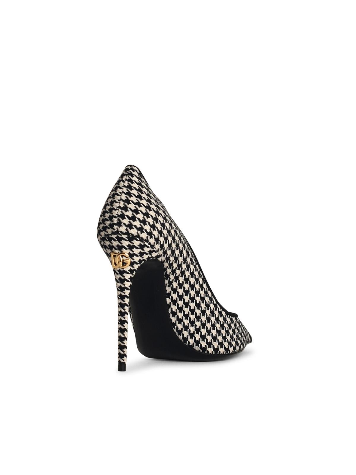 Shop Dolce & Gabbana Black Viscose Blend Leather Pumps