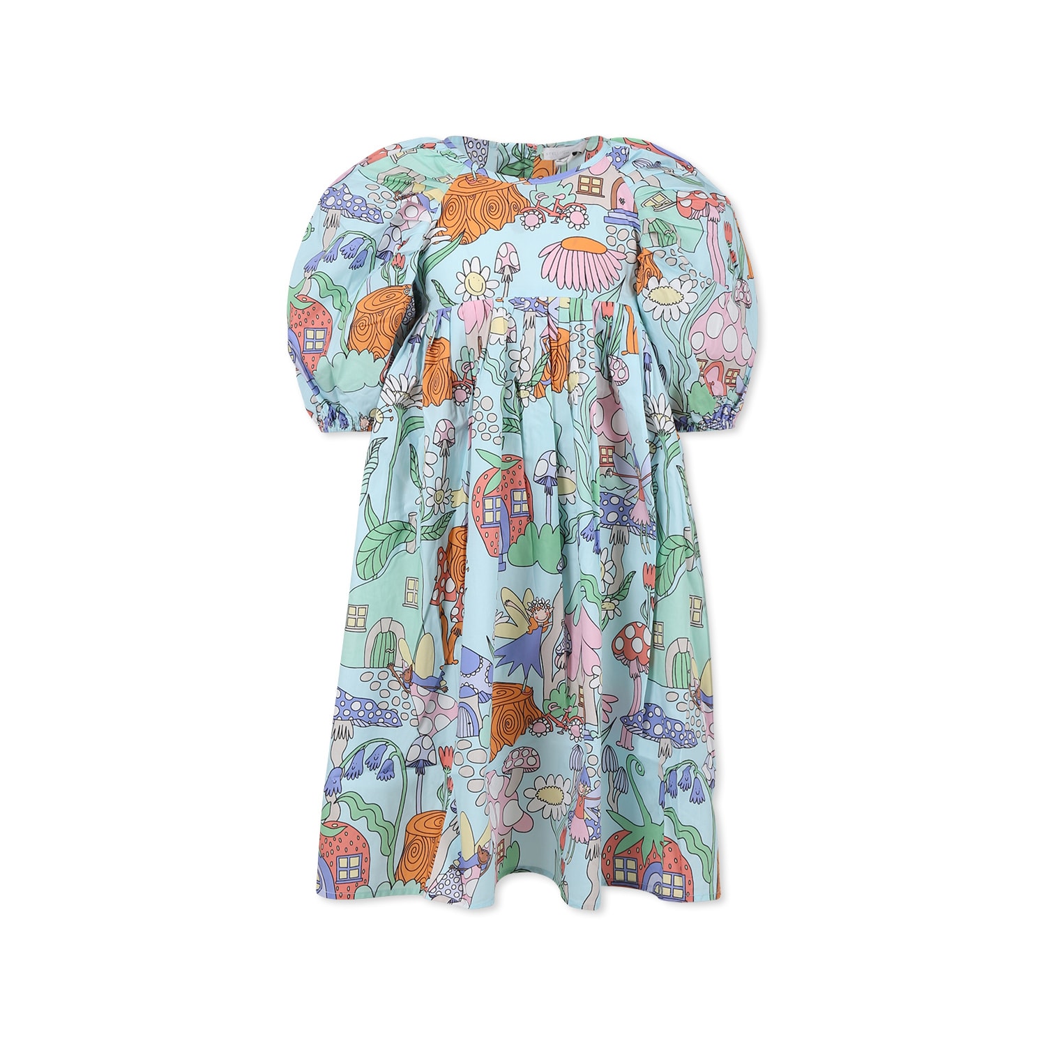 Stella McCartney Kids Light Blue Dress For Girl With Fairy