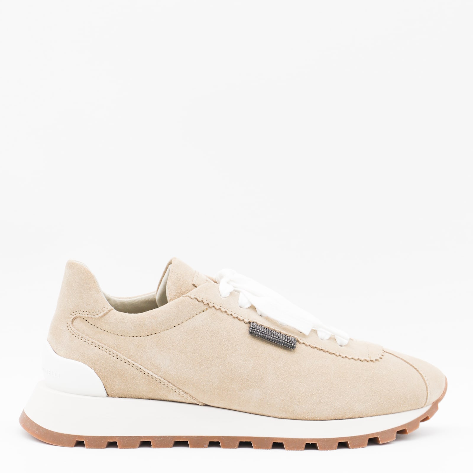 Brunello Cucinelli Beige Leather Sneakers