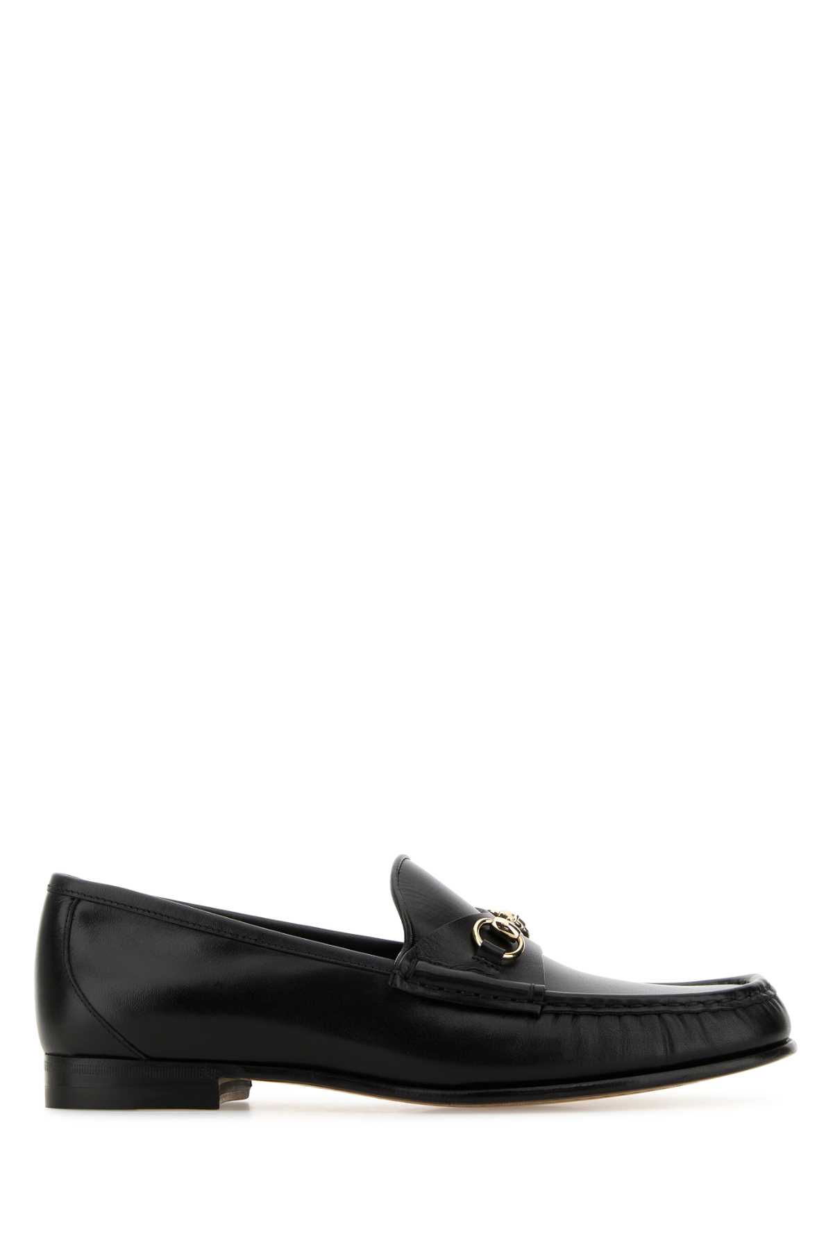 Gucci Black Leather Loafers In Black