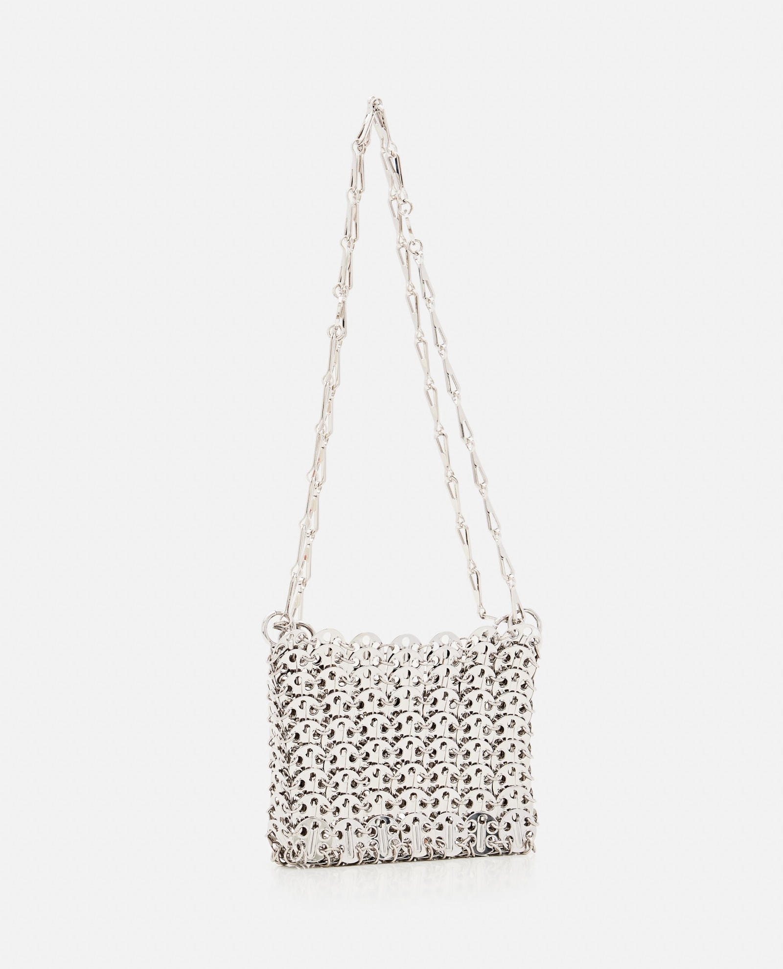 Shop Rabanne 1969 Nano Shoulder Bag In Silver