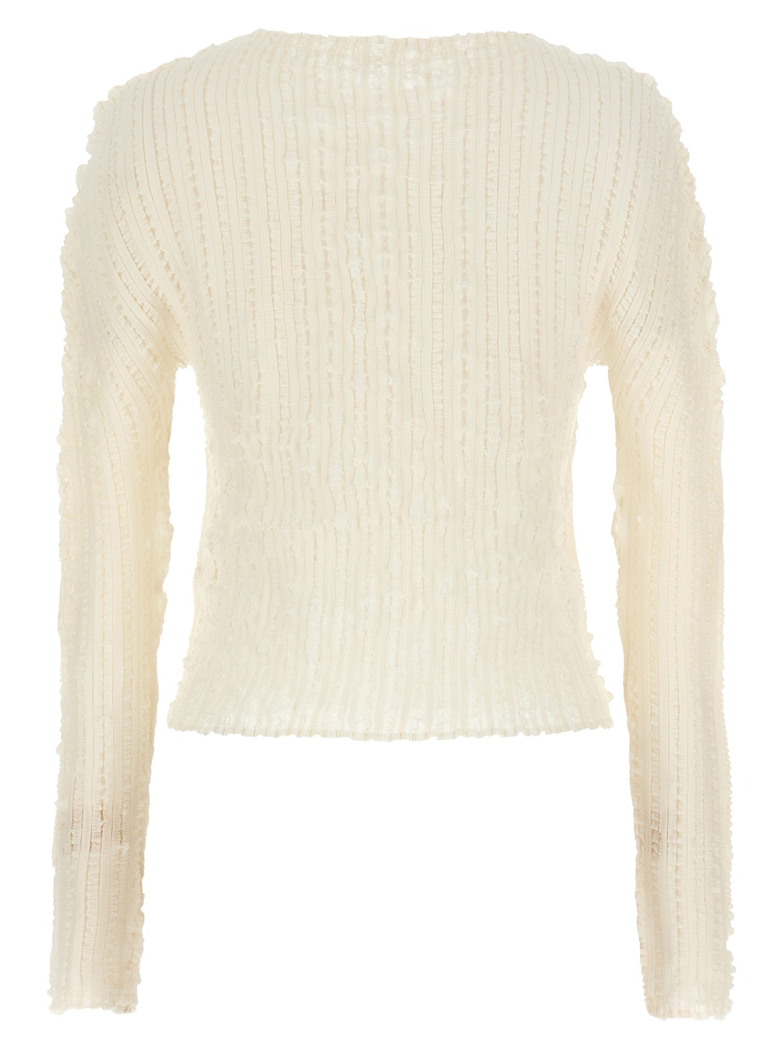 Issey Miyake Jellyfish Pleats Sweaters And Cardigans White