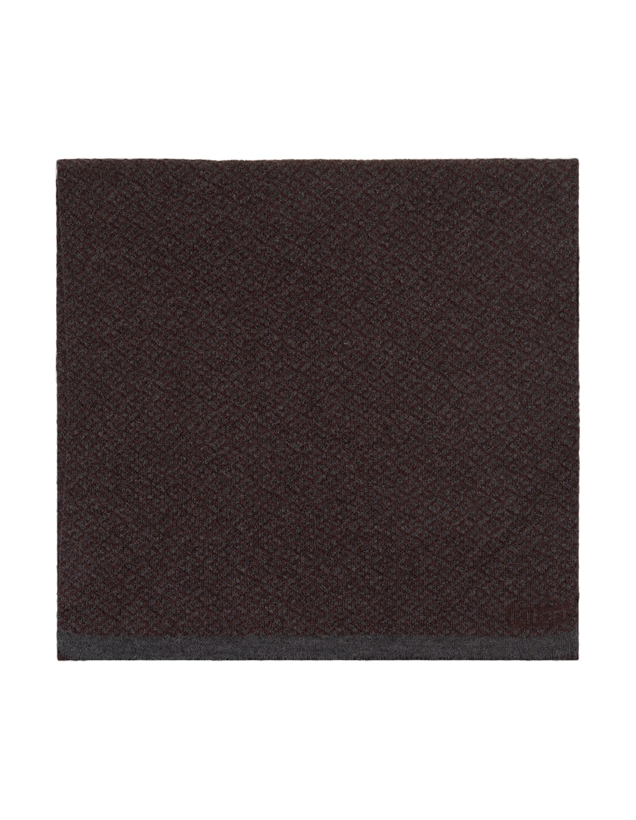 Shop Kiton Brown Cashmere Scarf With Jacquard Pattern