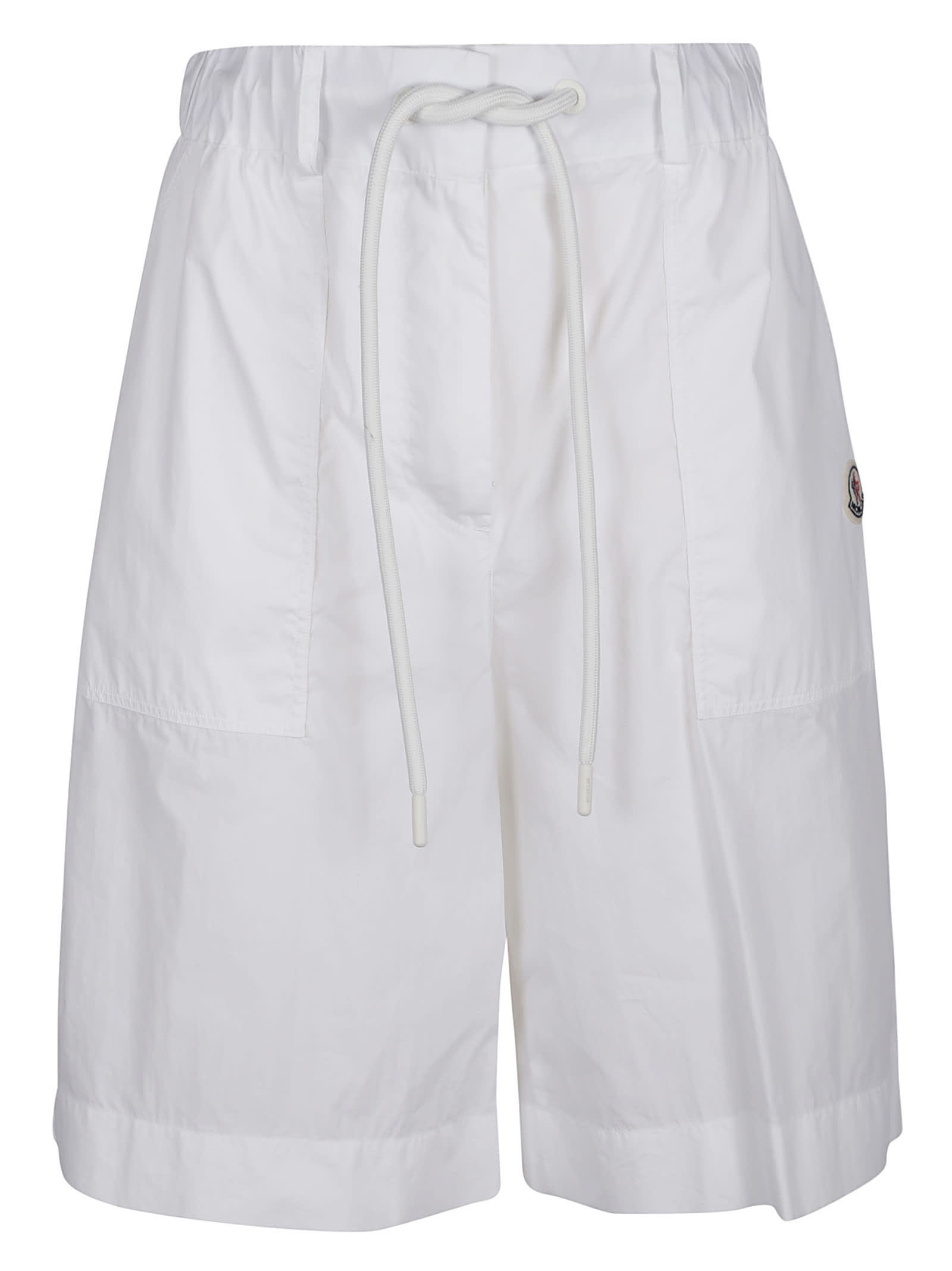 Moncler Bermuda Shorts In Bianco