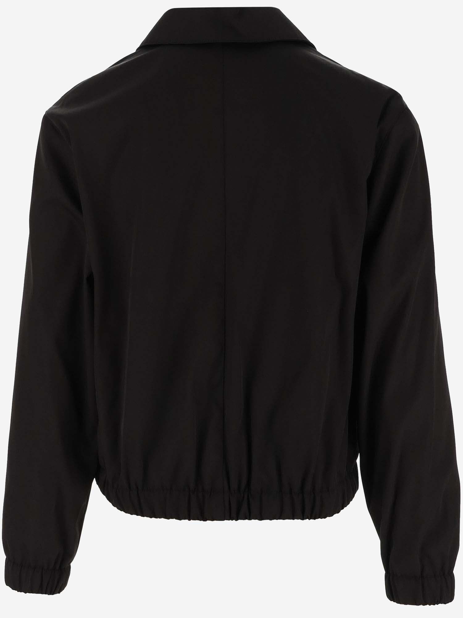 Shop Ami Alexandre Mattiussi Technical Fabric Jacket With Logo In Black