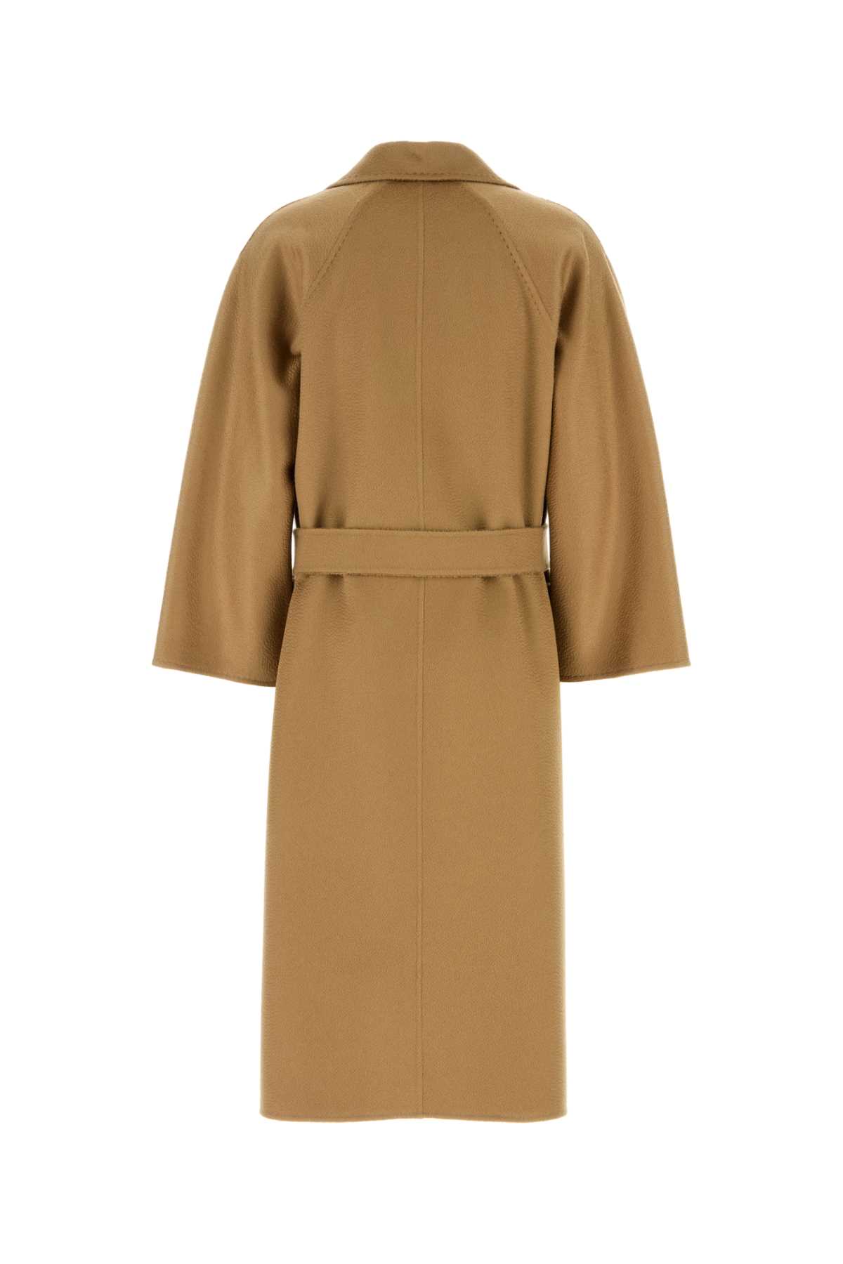 Max Mara Ludmilla Coat Cashmere Belted Waist In Brown