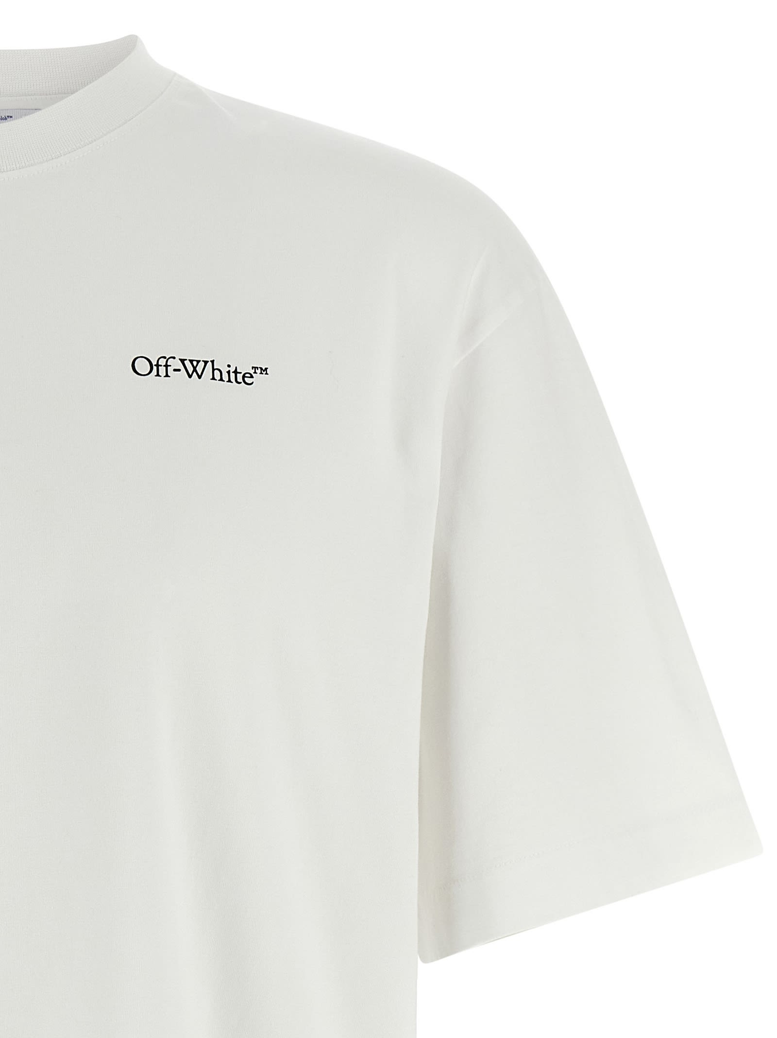 Off-white Graphic Print Crew Neck T-shirt In White