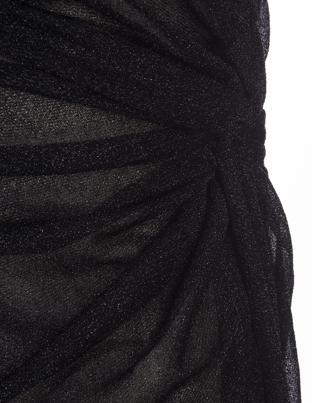 Shop Oseree Black Lumiere One-shoulder Midi Dress